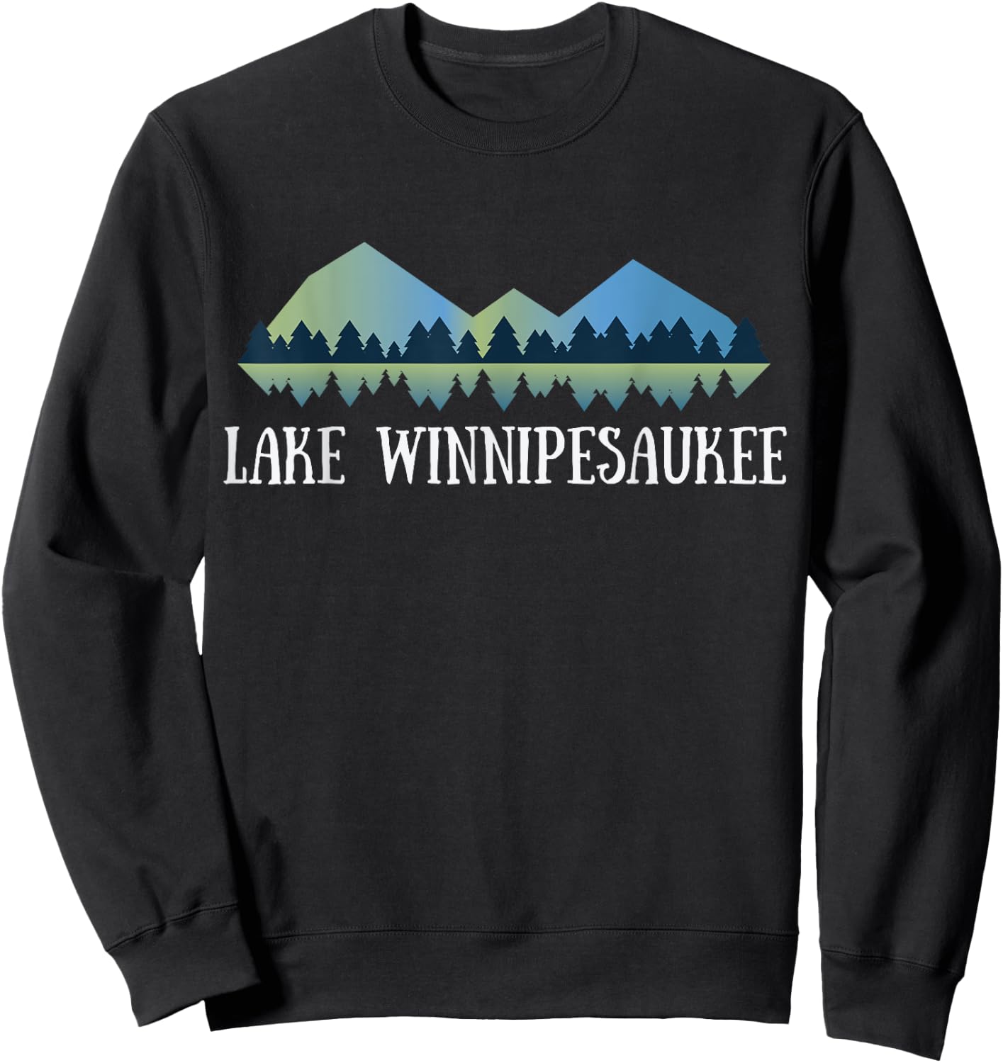 New Hampshire Lake Shirt | Lake Winnipesaukee Sweatshirt - Sweatshirt | Black
