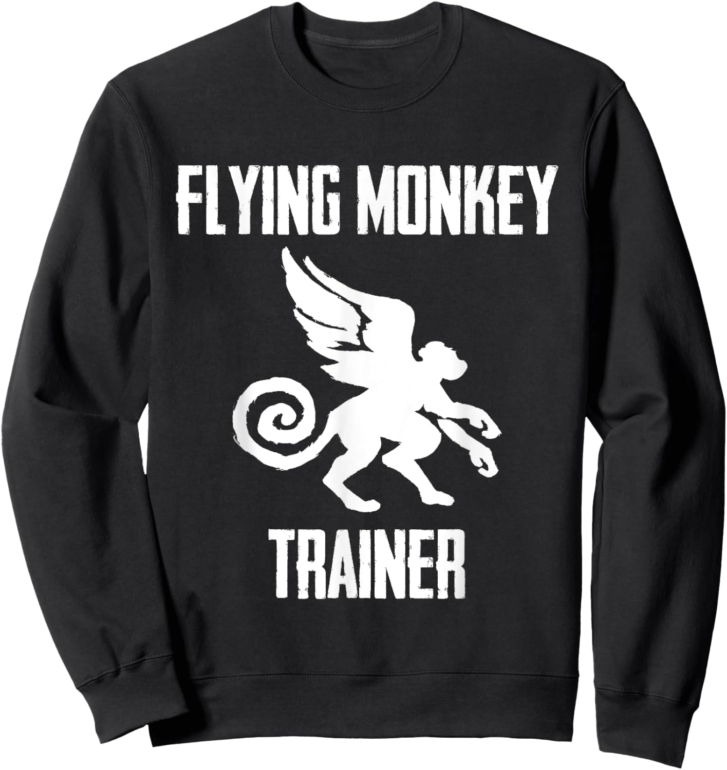 Flying Monkey Trainer Cute Monkies Animal Lover Sweatshirt - Sweatshirt | Black