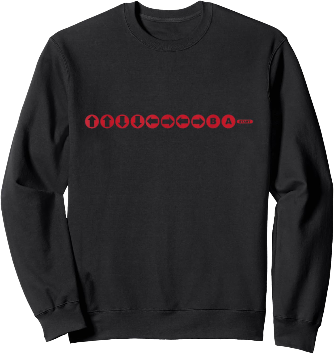 Contra Cheat Code Gamer Lover Up Down Select Start Sweatshirt - Sweatshirt | Black