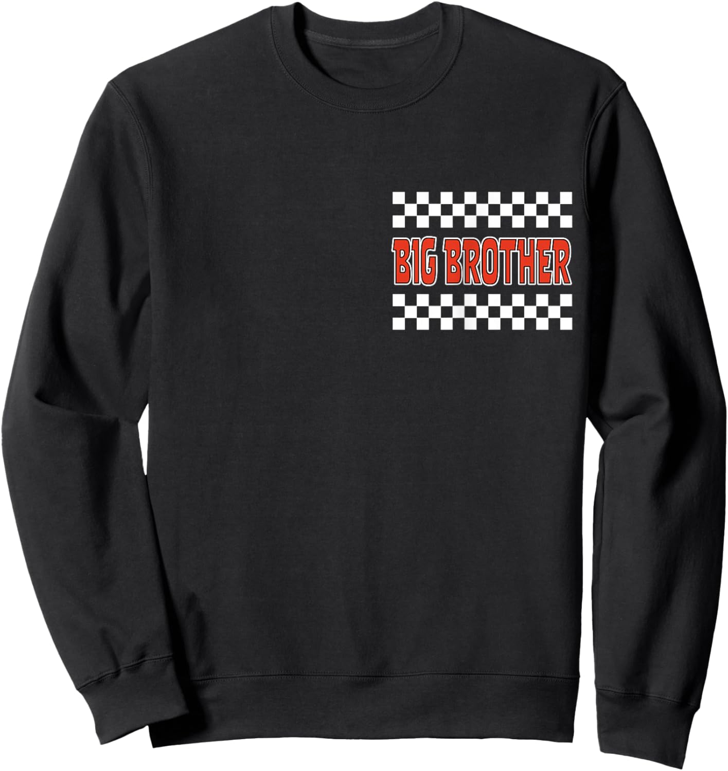 Big Brother Pit Crew Family Racing Birthday Race Car Sweatshirt - Sweatshirt | Black