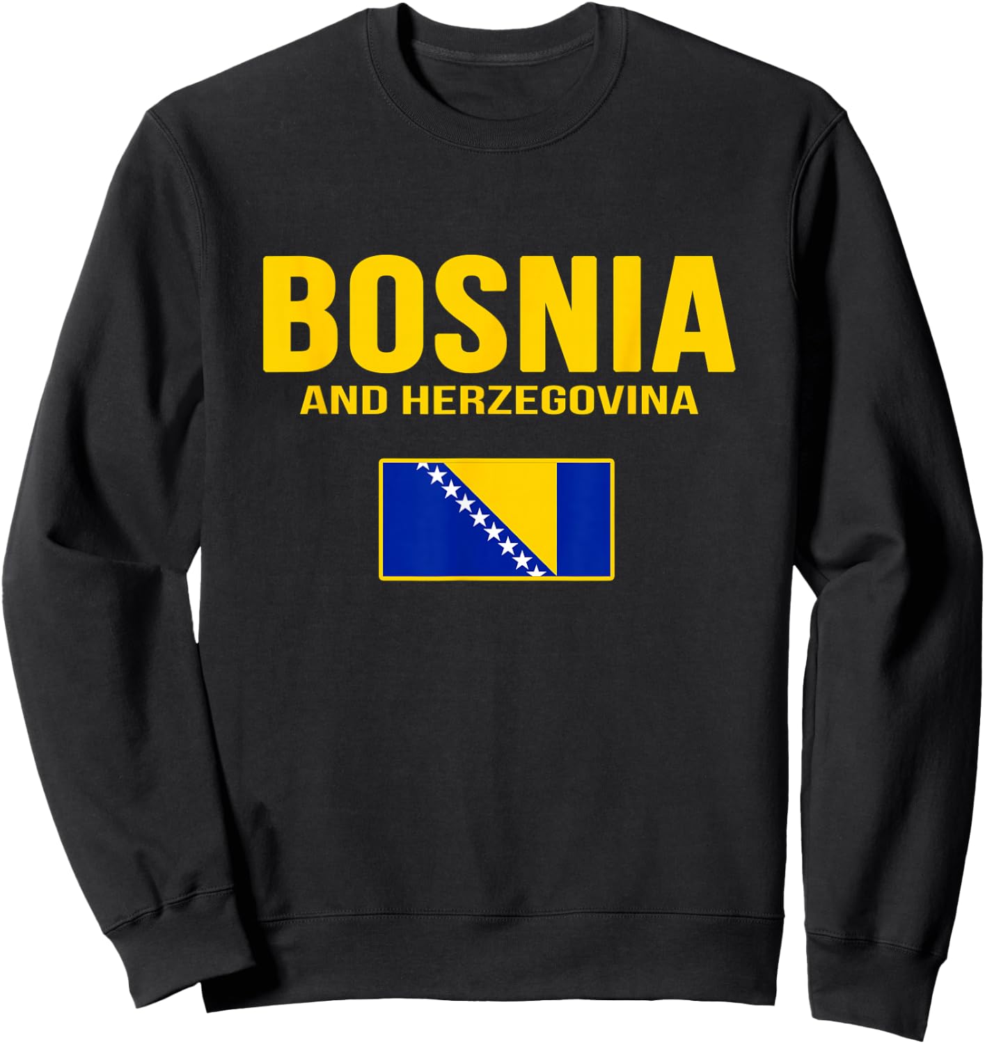Bosnia Herzegovina Flag Sweatshirt - Sweatshirt | Black
