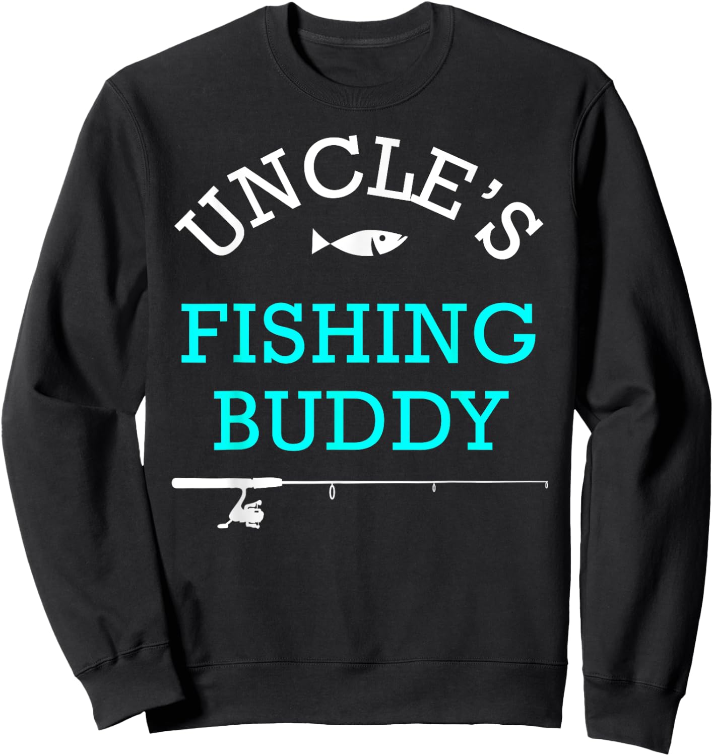 Uncles Fishing Buddy Shirt Cute Kids Gift Sweatshirt - Sweatshirt | Black