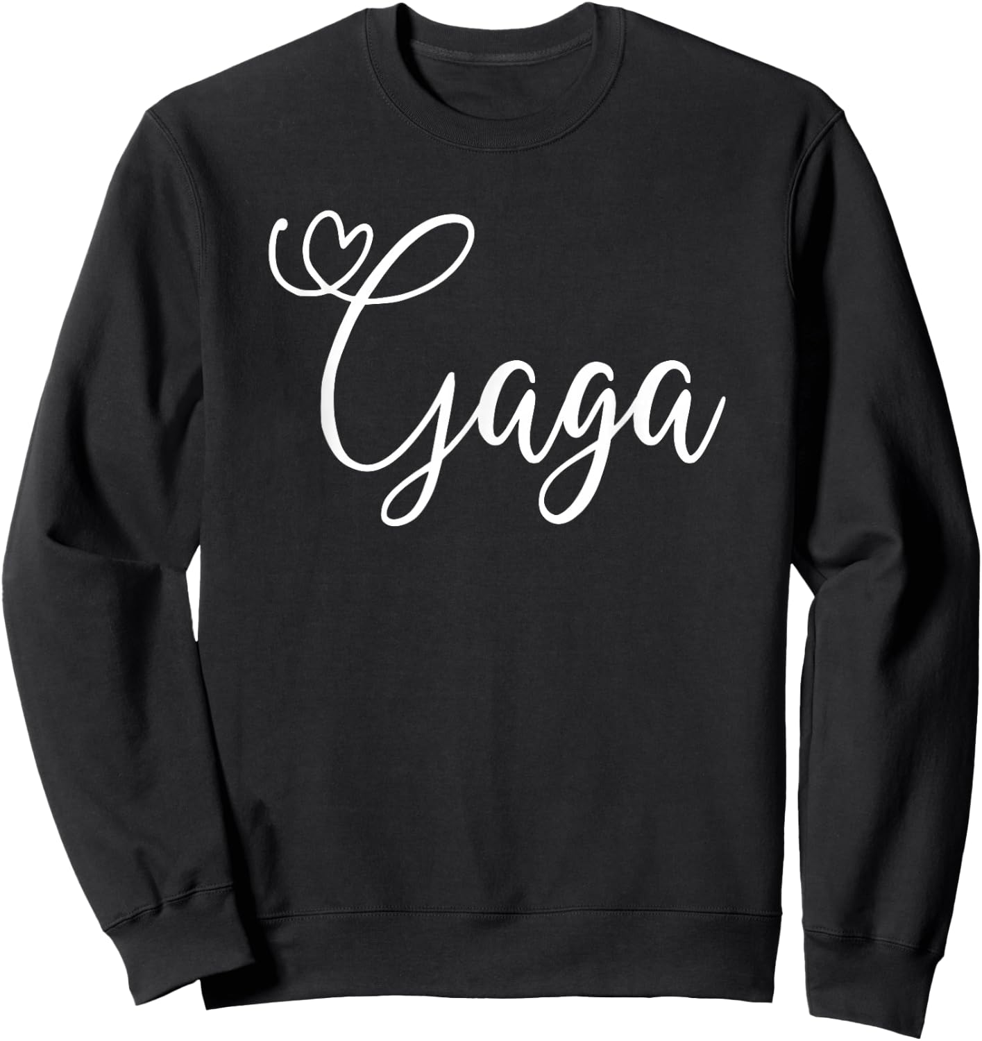 Gaga Cute Heart Grandma Sweatshirt - Sweatshirt | Black