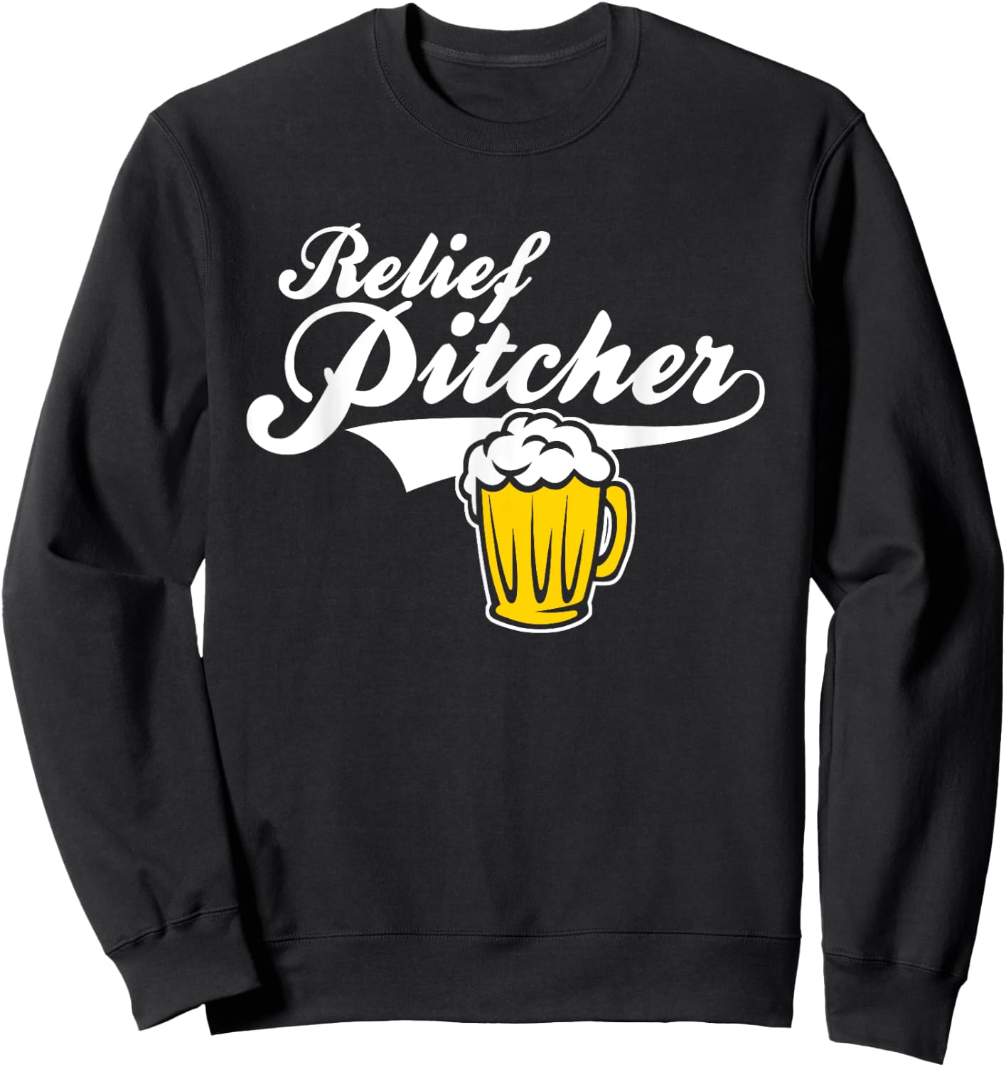 Relief Pitcher - Beer and baseball Sweatshirt - Sweatshirt | Black