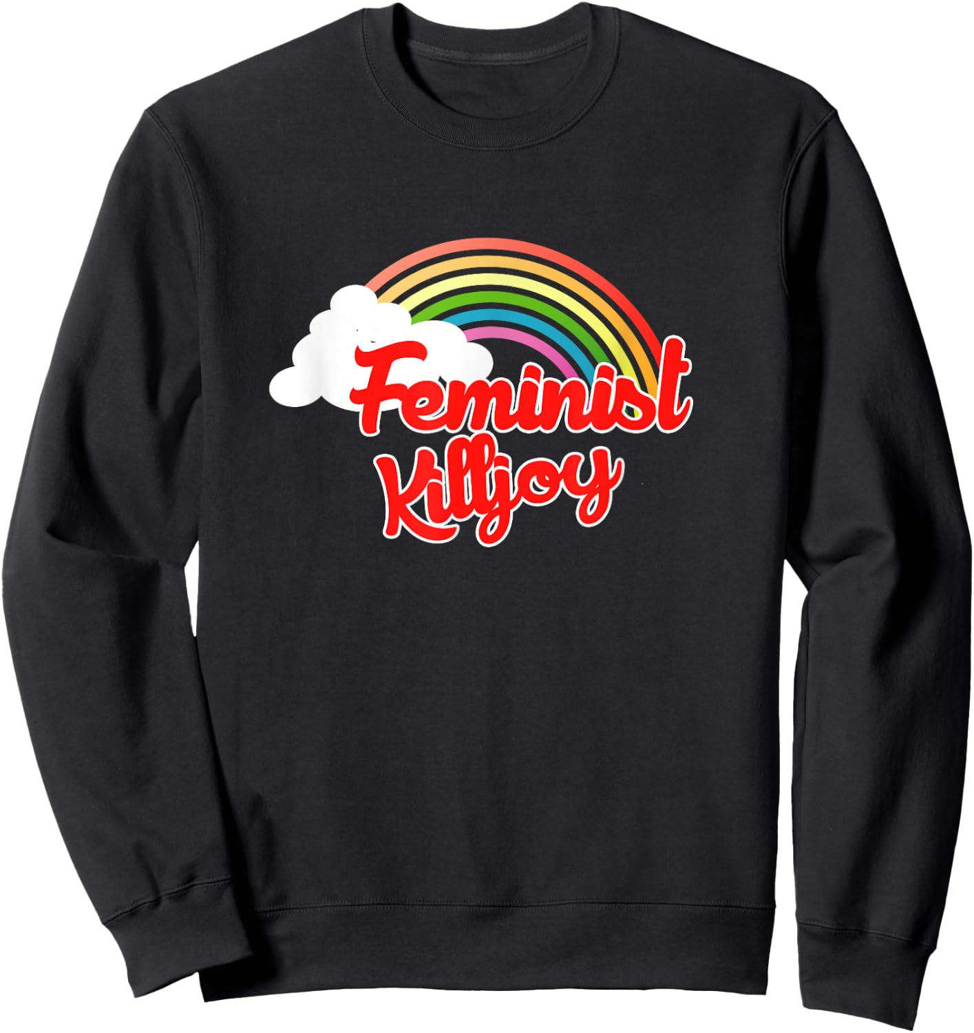 Feminist killjoy Feminism retro rainbow Sweatshirt - Sweatshirt | Black