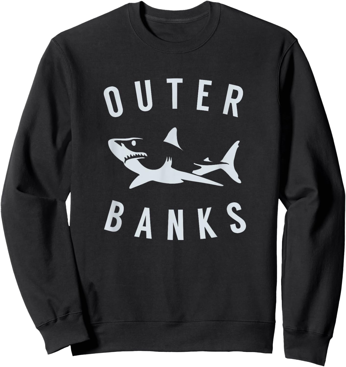 Outer Banks NC T Shirt OBX Shark Souvenirs North Carolina Sweatshirt - Sweatshirt | Black