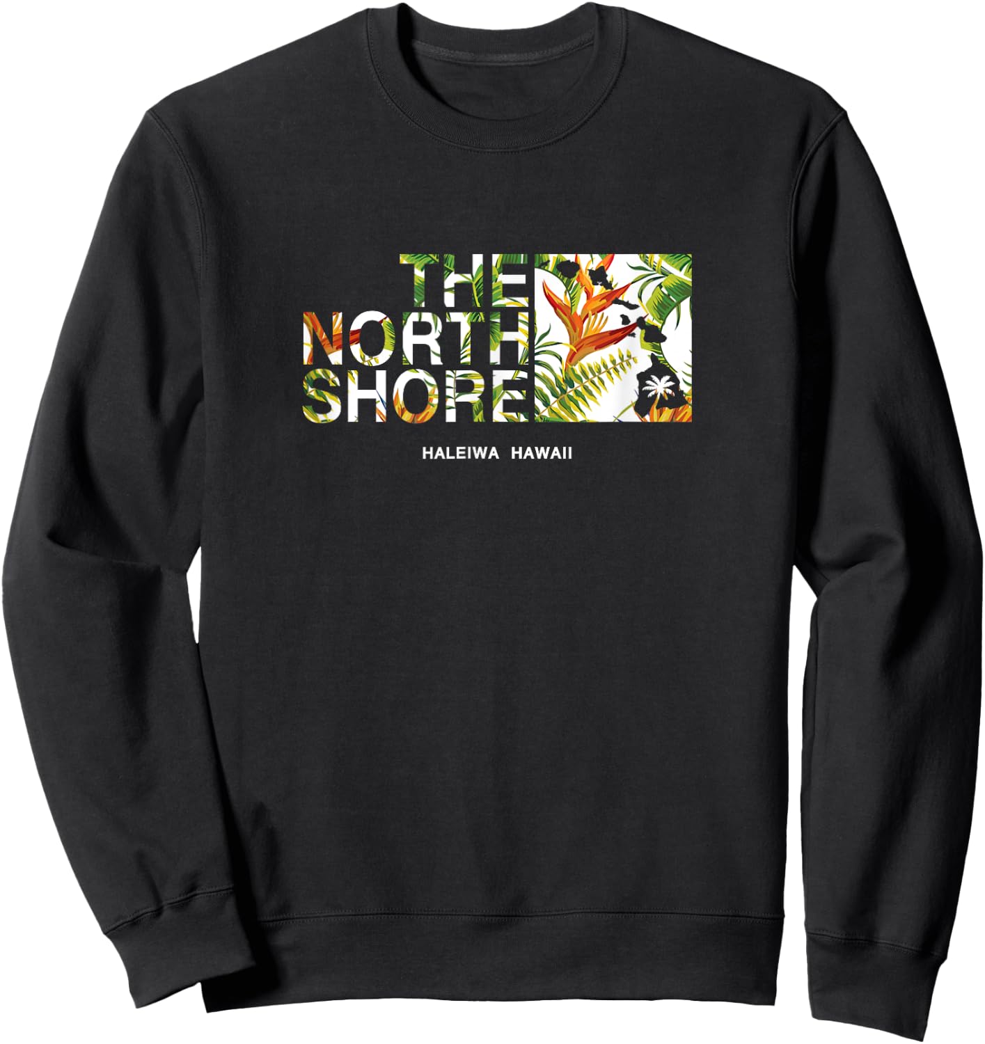 Hawaii North Shore Haleiwa Bird of Paradise Sweatshirt - Sweatshirt | Black
