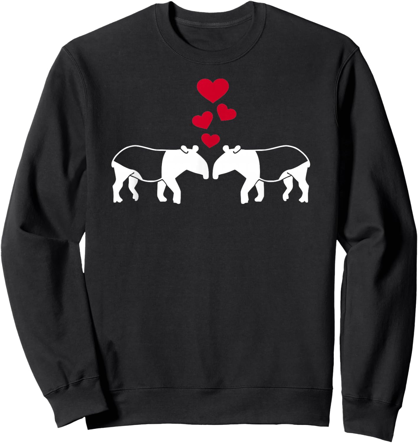 Tapir in love Sweatshirt - Sweatshirt | Black