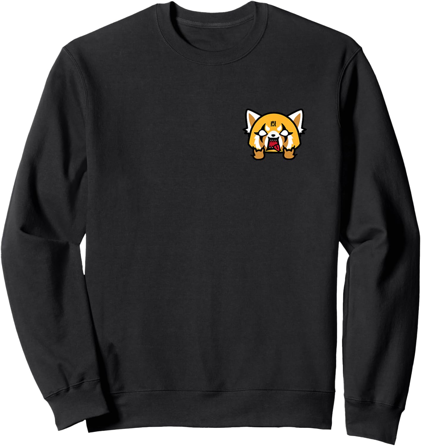 Aggretsuko Rage Front and Back Logo Sweatshirt - Sweatshirt | Black