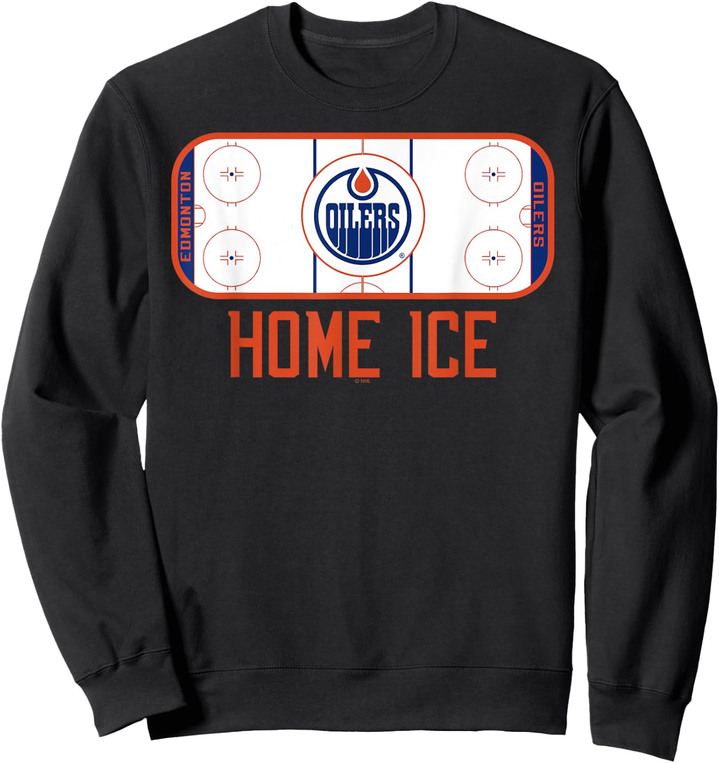 Edmonton Oilers Home Ice Officially Licensed Black Sweatshirt - Sweatshirt | Black