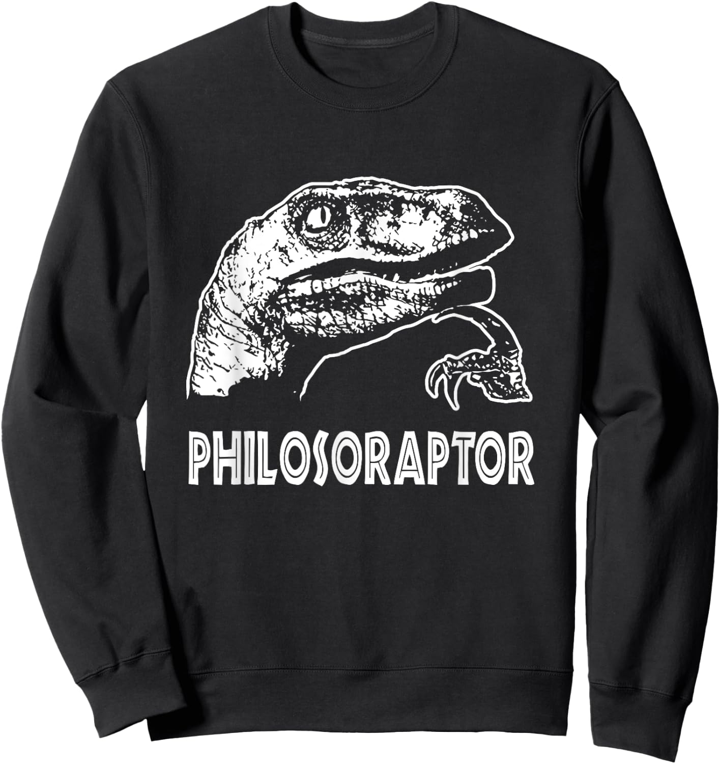 Philosoraptor Sweatshirt - Sweatshirt | Black