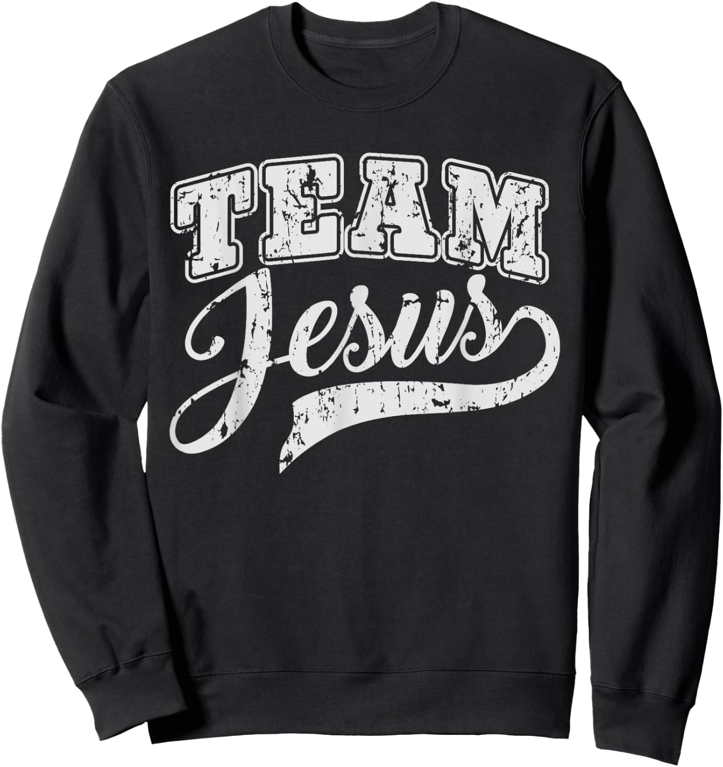 Team Jesus Christian Women Kids Funny T Shirt Sweatshirt - Sweatshirt | Black