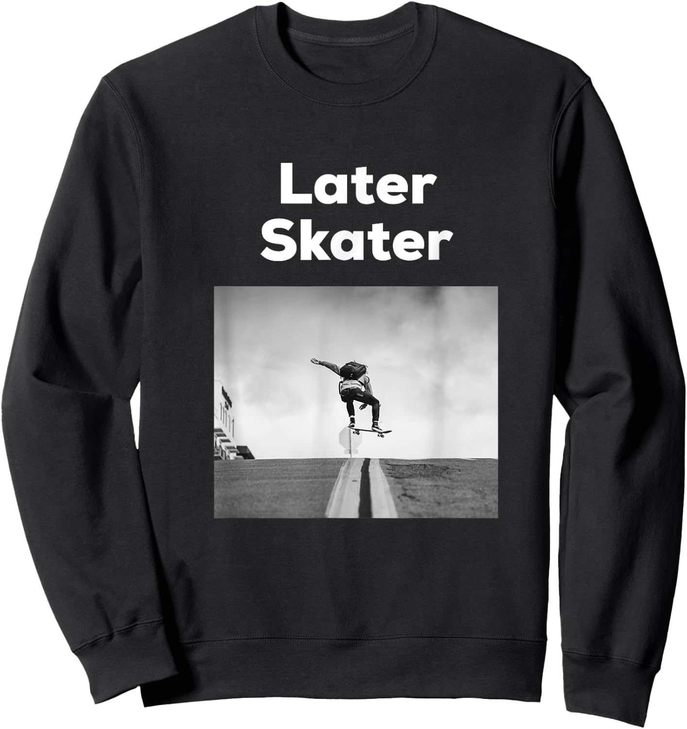 Later Skater Sweatshirt - Sweatshirt | Black