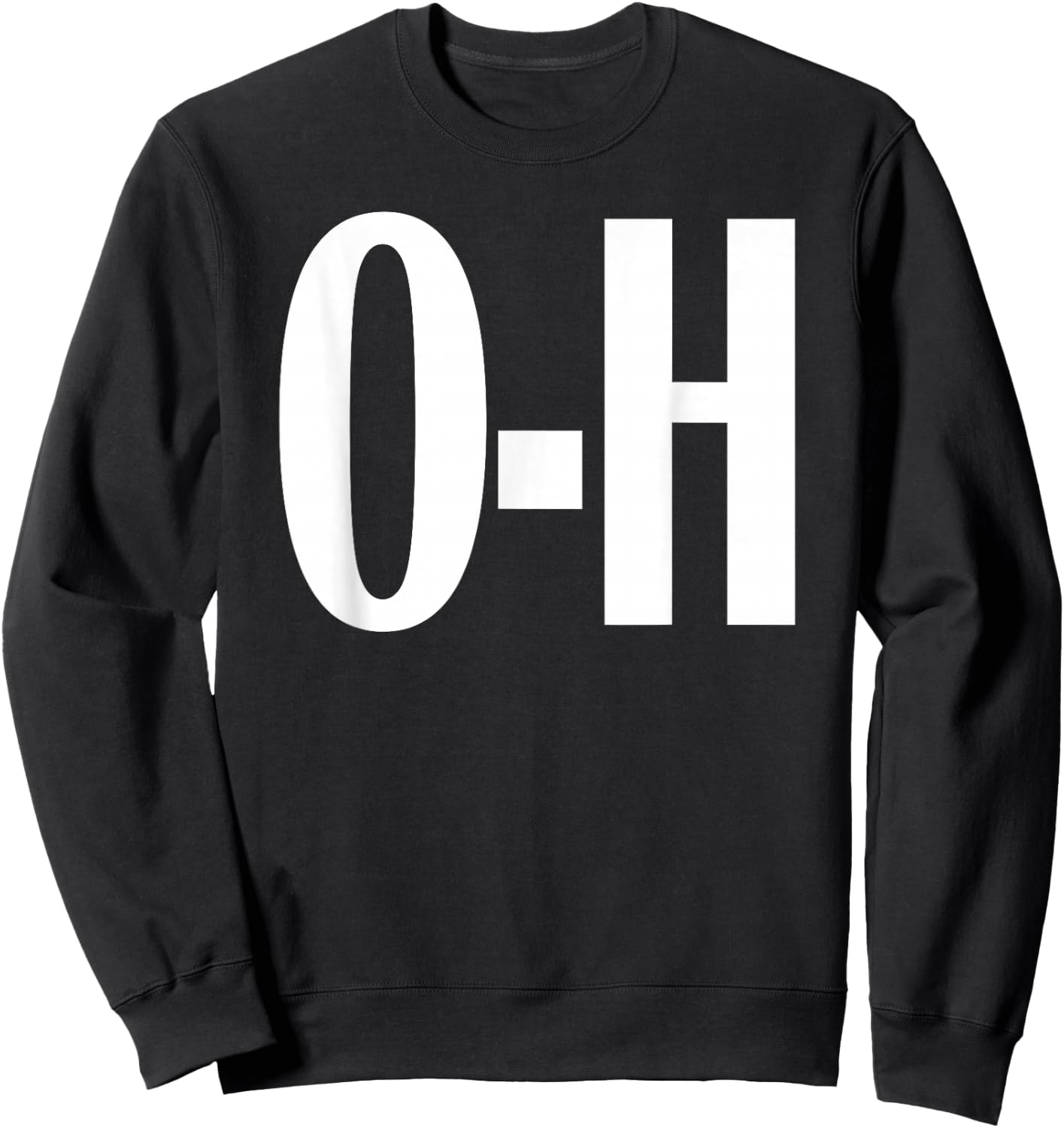 O-H Couples Matching Ohio Sports Football Funny Fun Sweatshirt - Sweatshirt | Black