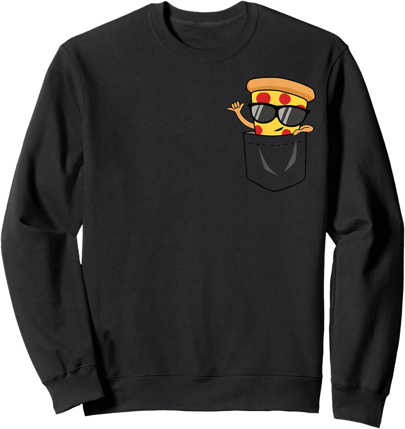 Awesome Pizza in A Pocket Sweatshirt - Sweatshirt | Black