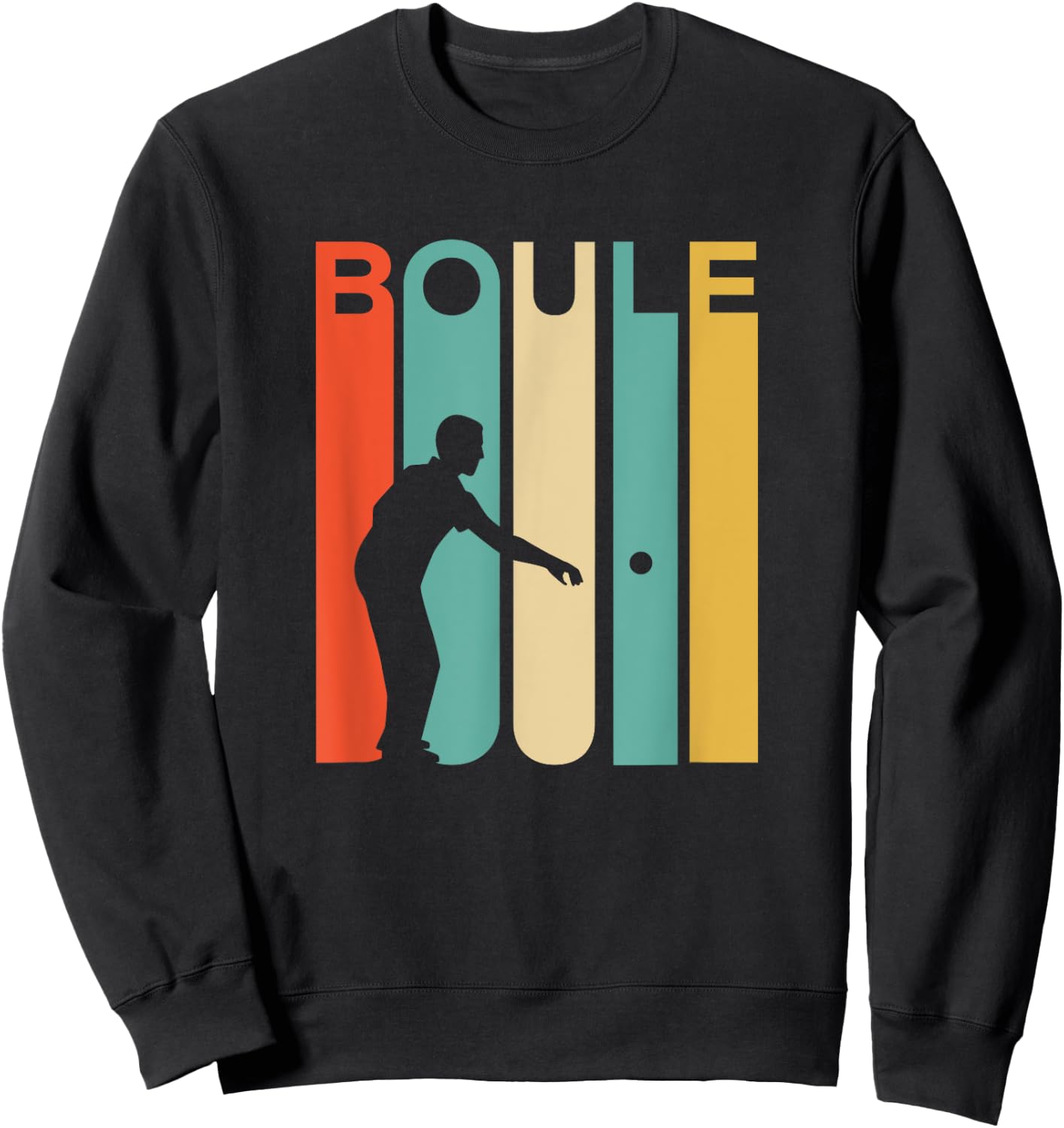 Retro Vintage Boule Shirt Petanque Player Boules Gift Sweatshirt - Sweatshirt | Black