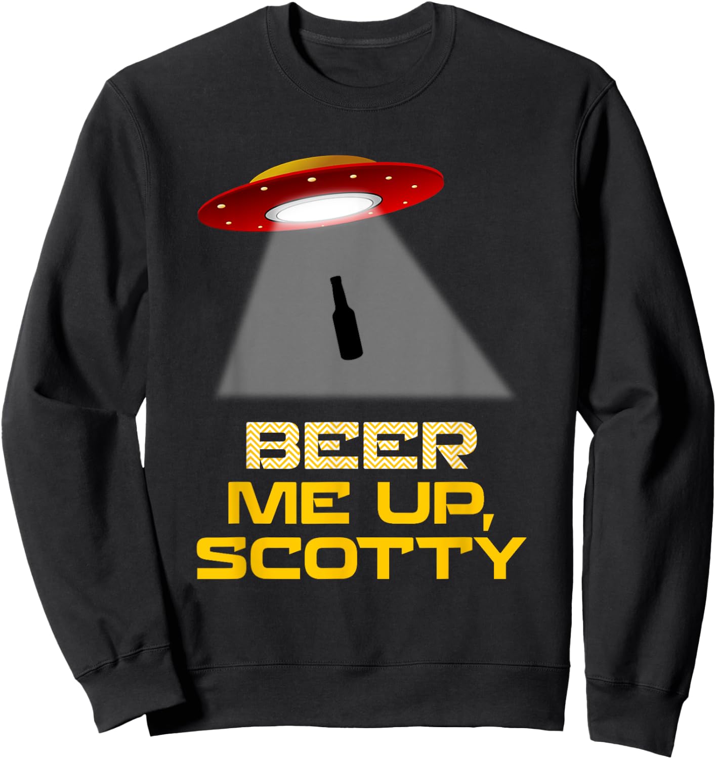 Beer Me Up, Scotty | Funny Beer Lovers Halloween Sweatshirt - Sweatshirt | Black