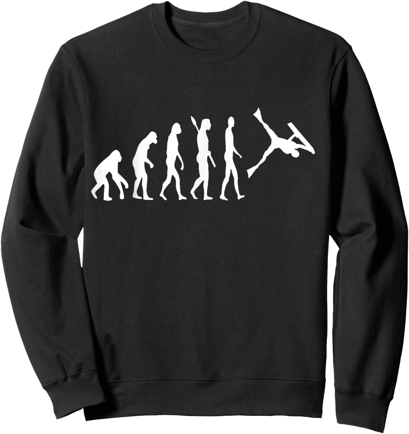 Bodyboarder Evolution Bodyboarding Surfing Watersport Sweatshirt - Sweatshirt | Black