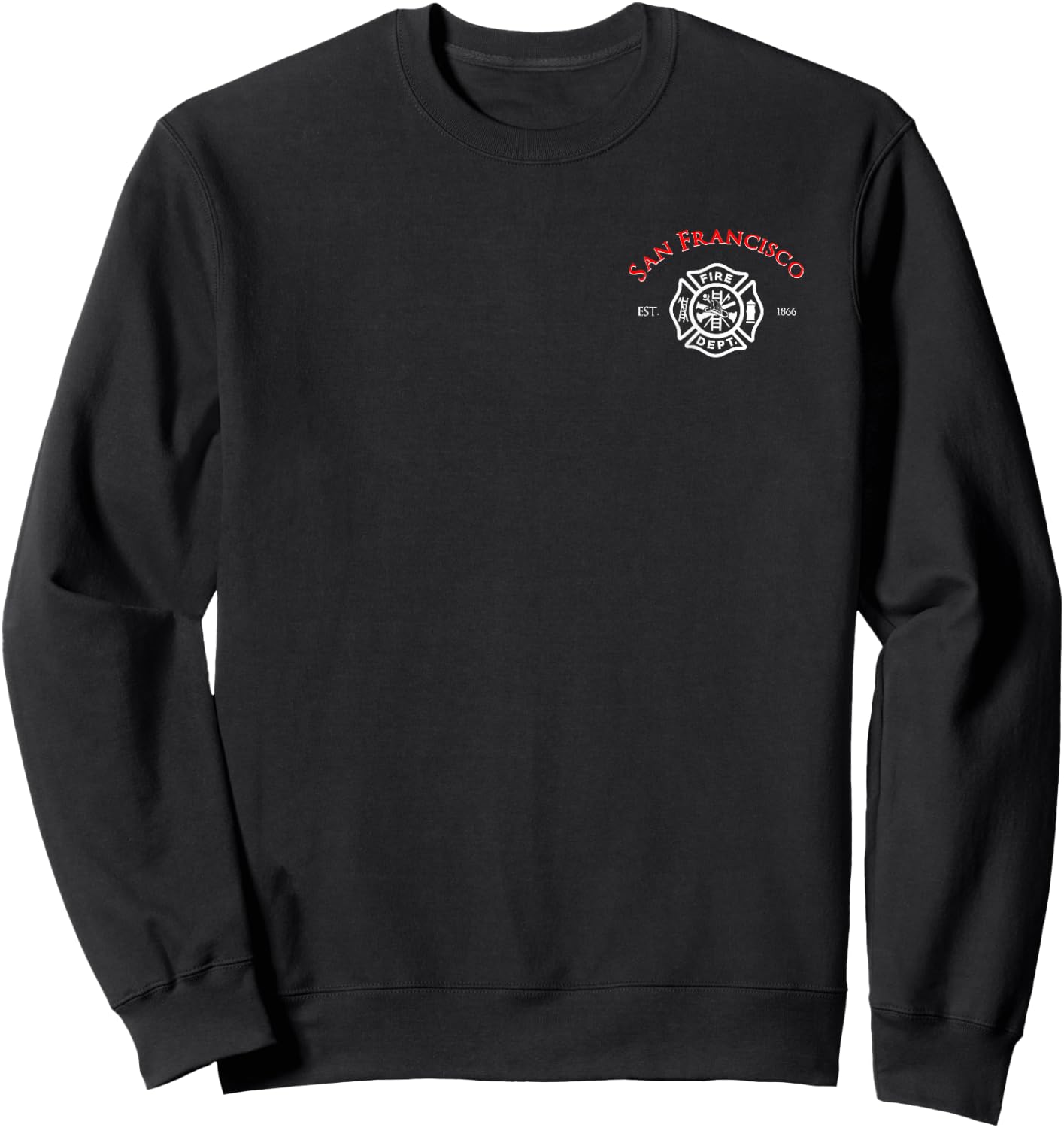 City of San Francisco Fire Rescue California Fireman Sweatshirt - Sweatshirt | Black