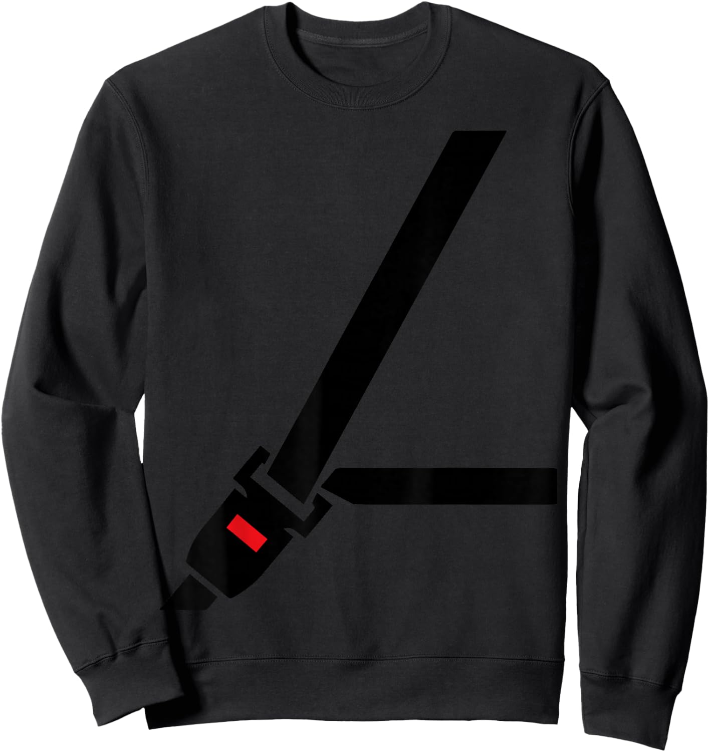 Seat Belt , Women and Kids Funny Fake Seatbelt Sweatshirt - Sweatshirt | Black