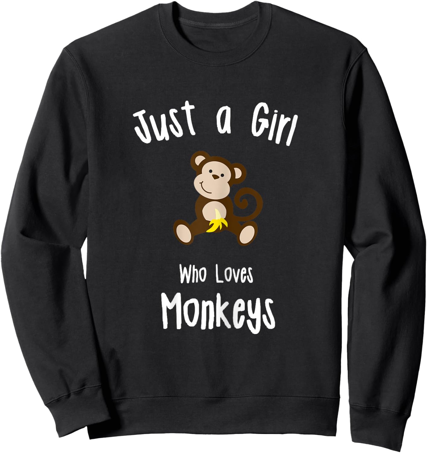 Monkey Shirt for Girls Sweatshirt - Sweatshirt | Black