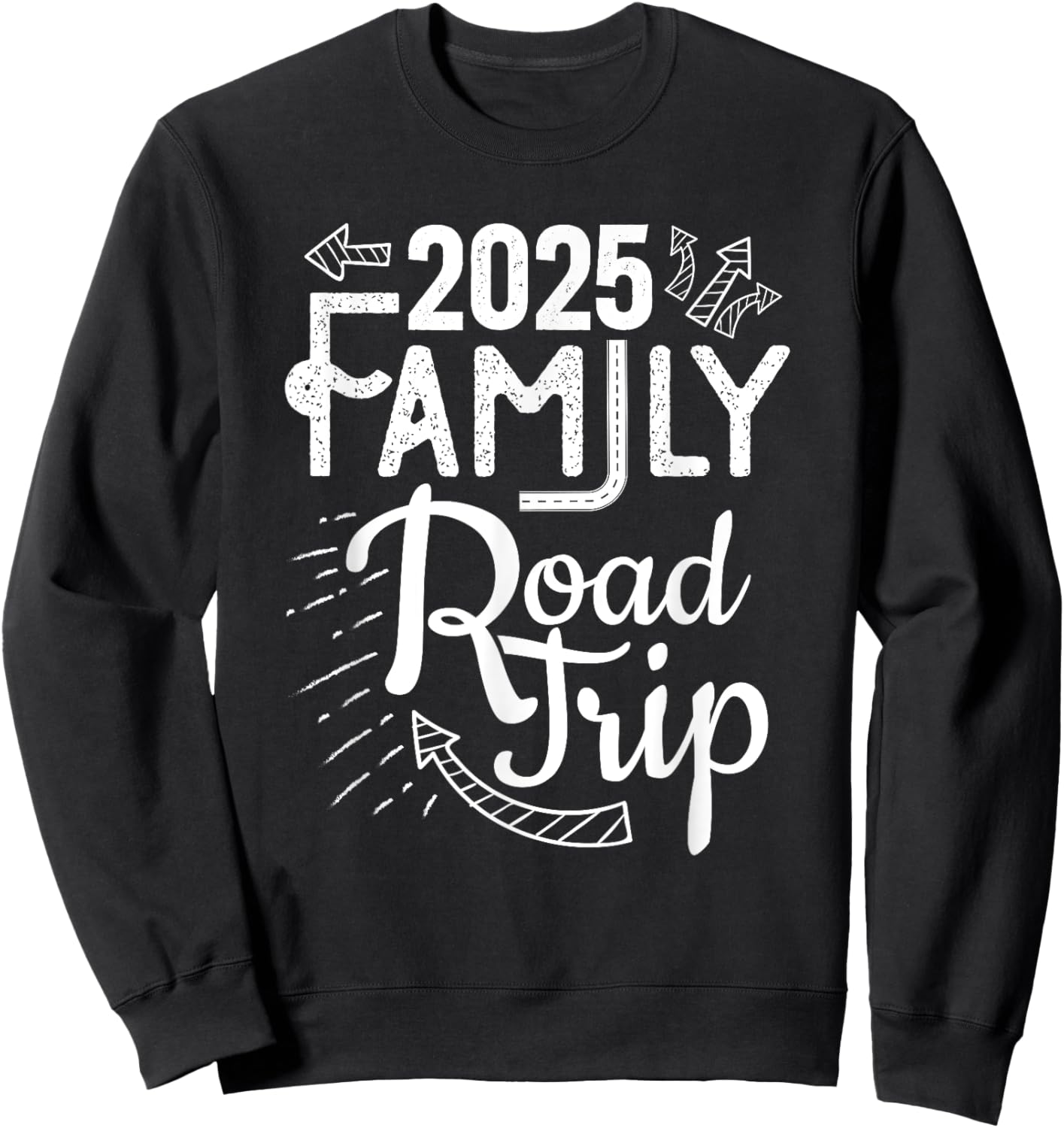 2025 Family Road Trip Vacation T Shirt Matching Sweatshirt - Sweatshirt | Black