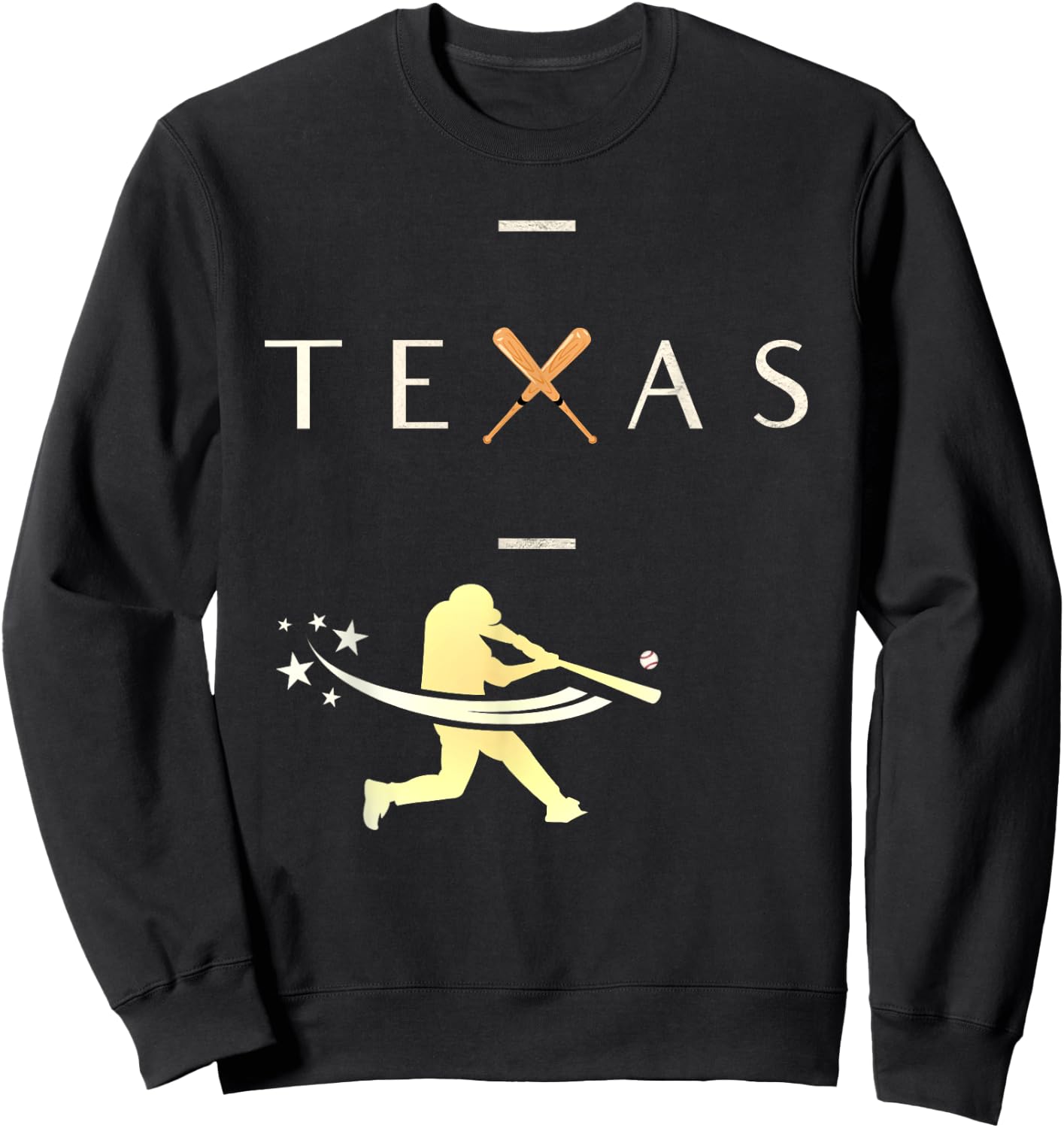 Texas Baseball Baseball Ranger Player Classic Design Sweatshirt - Sweatshirt | Black