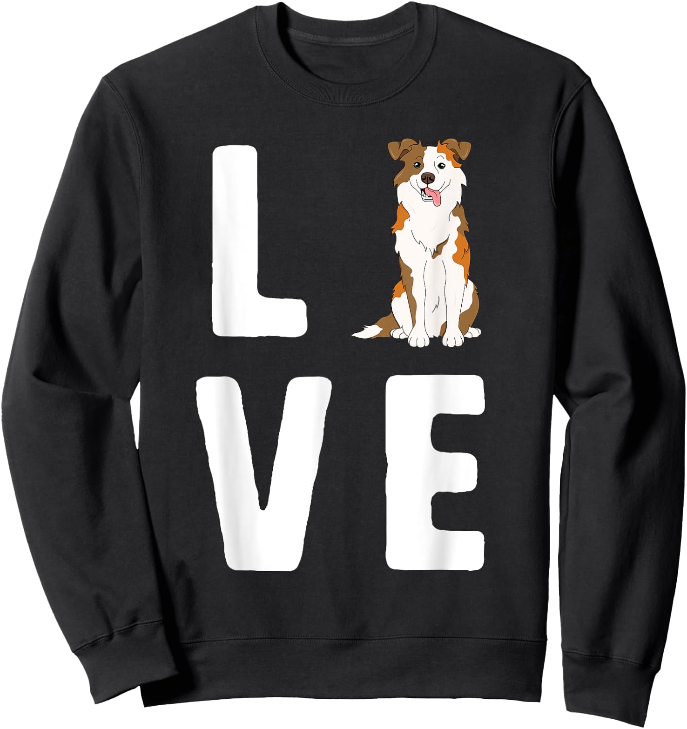 Love Australian Shepherds Lover Red Merle Women Dog Mama Sweatshirt - Sweatshirt | Black