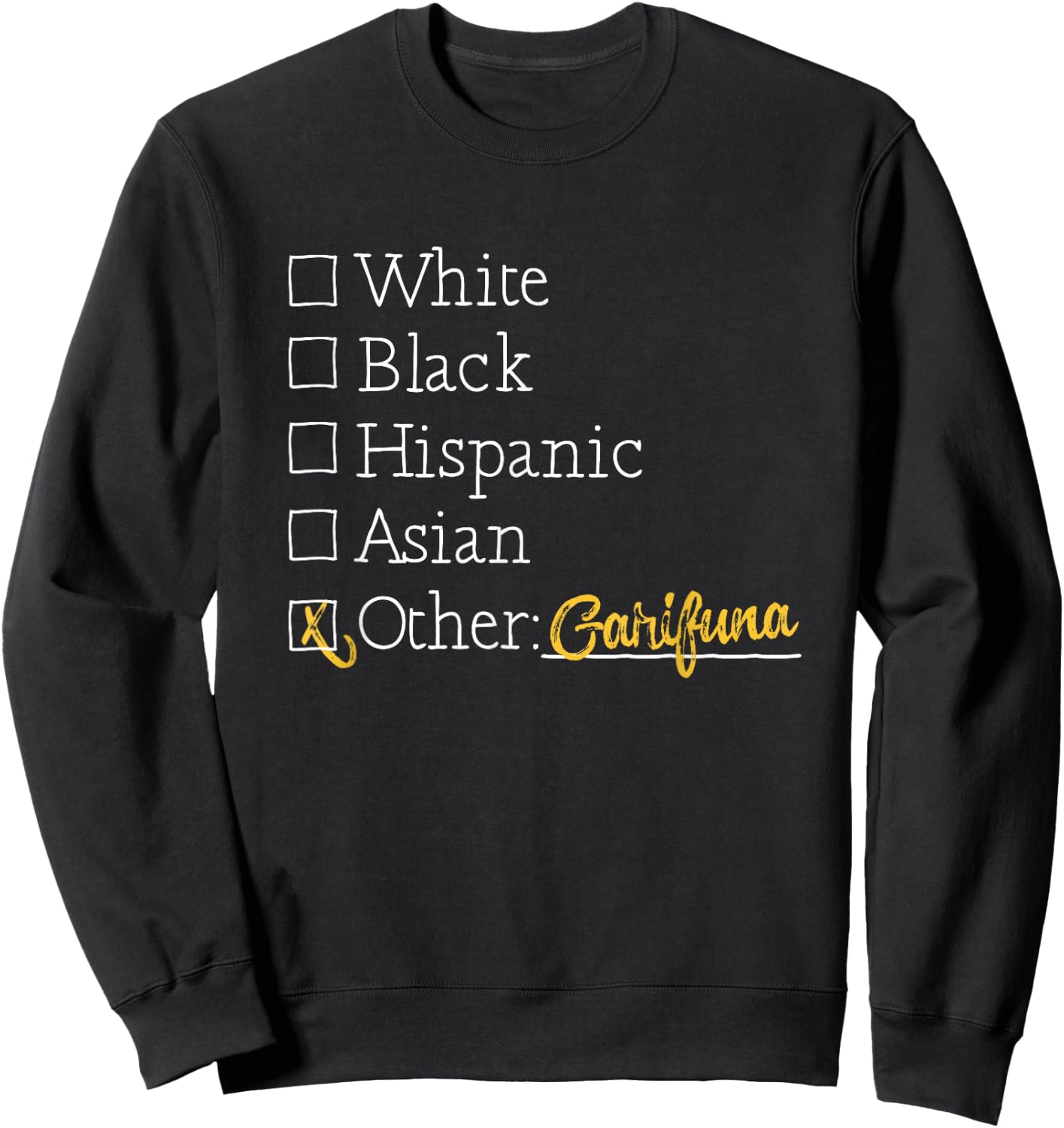 Garifuna Clothes Garifuna - -Adults, Black, Small, Short Sleeve, Cotton 60% Polyester 40%, Modern, , T Back, Letter Print, Music, Birthday, Casual, Walking Sweatshirt - Sweatshirt | Black
