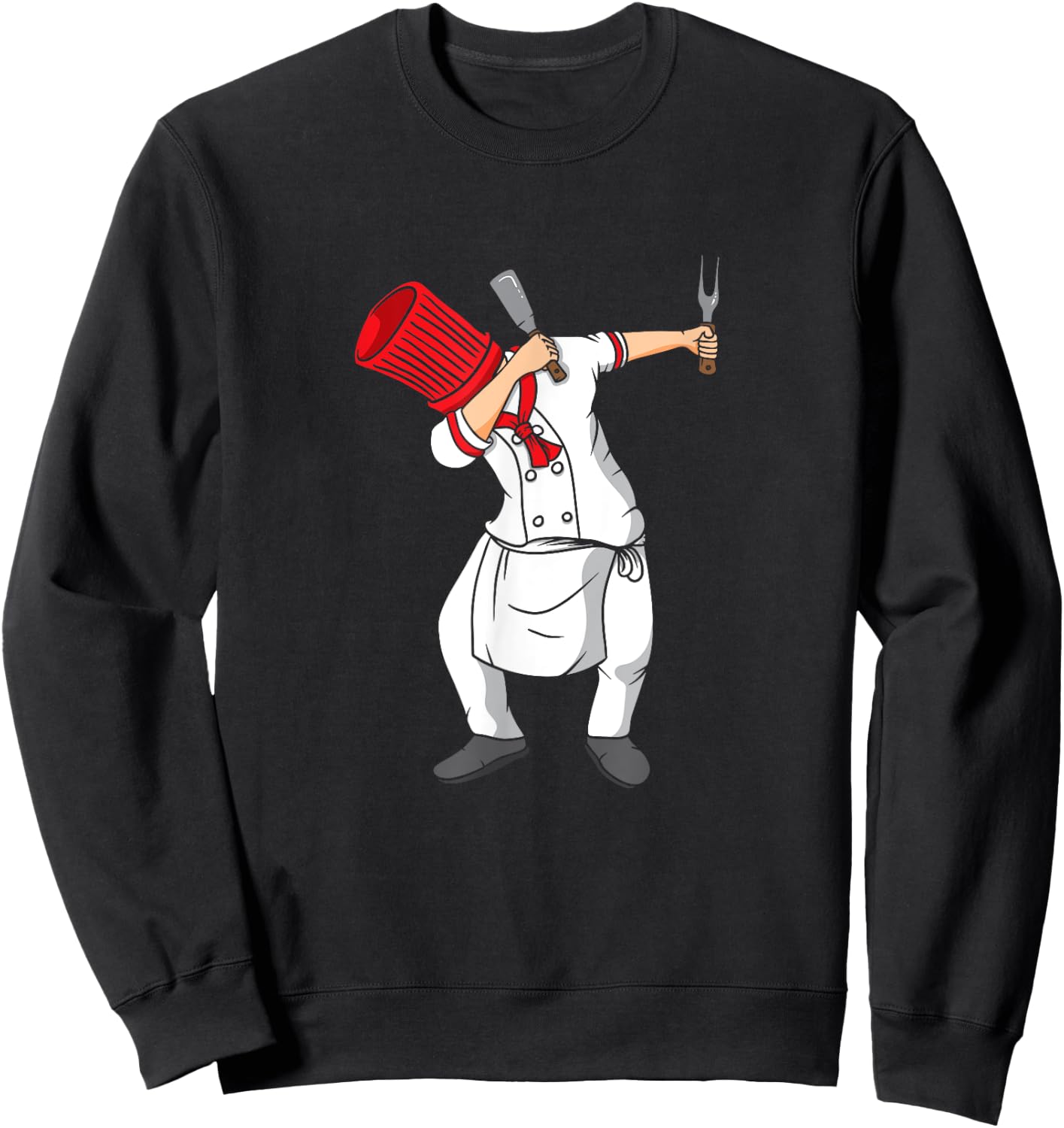 Dabbing Hibachi Chef Funny Sweatshirt - Sweatshirt | Black