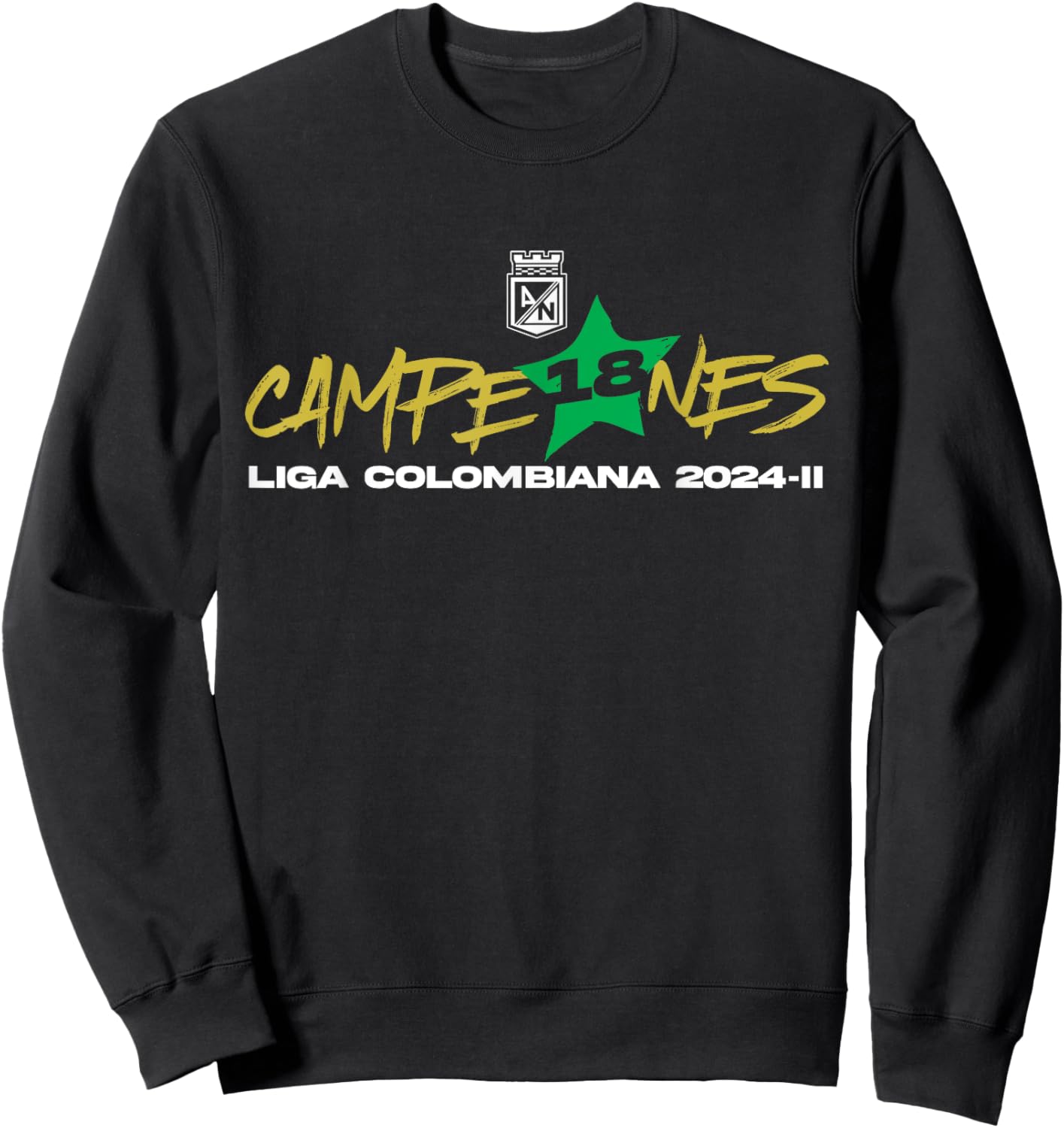 Atletico Nacional - 2024 Colombia Cup Champions Sweatshirt - Sweatshirt | Black