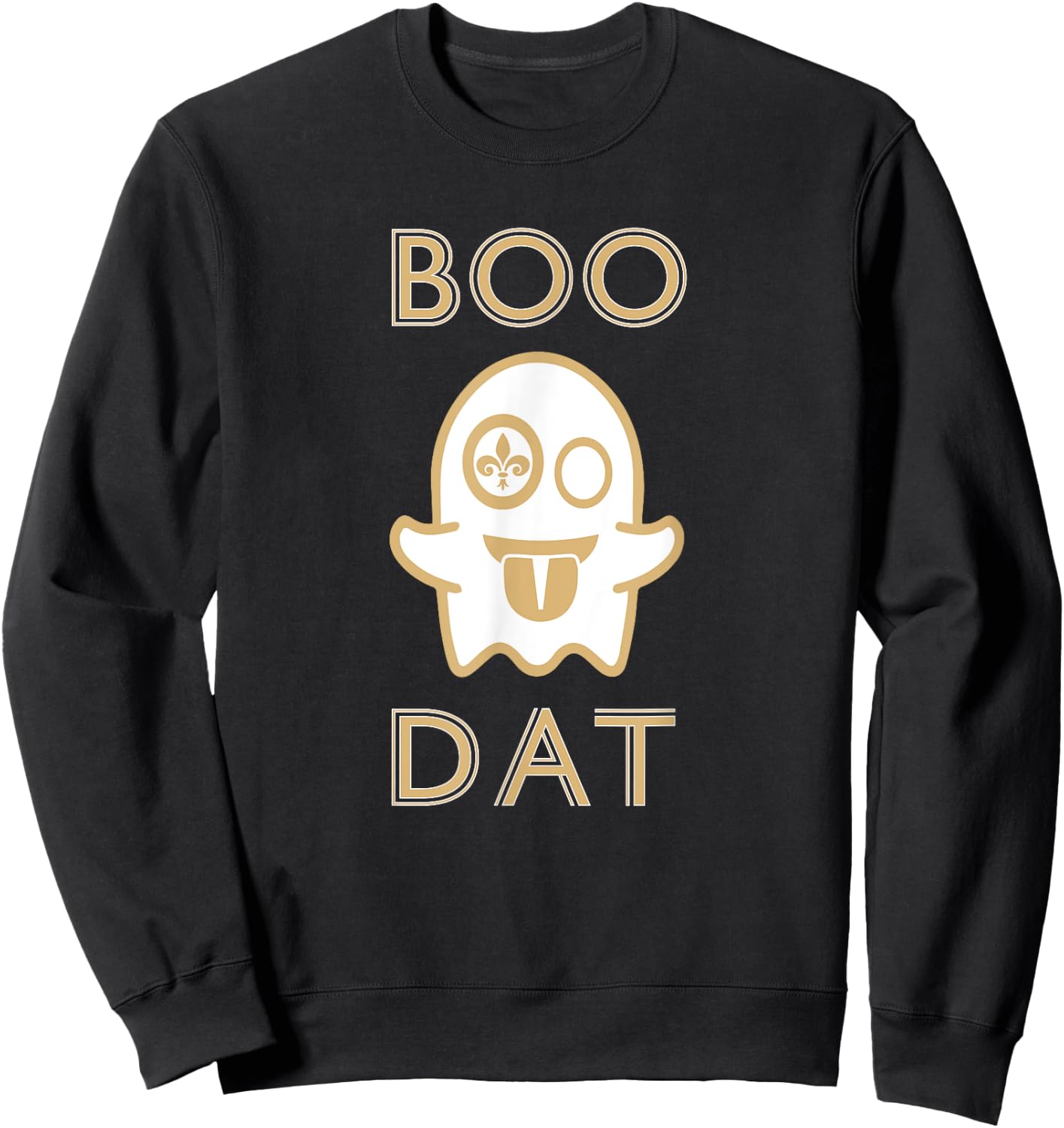 Boo Dat Fleur De Lis Sweatshirt - Sweatshirt | Black