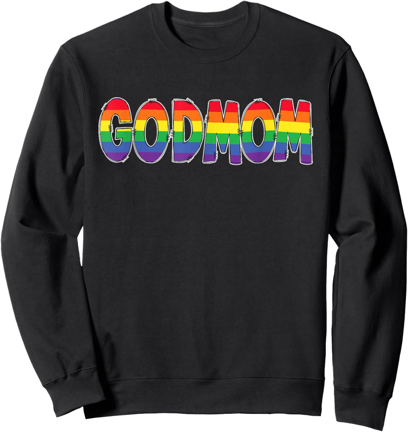 LGBT Pride Rainbow Mommy Godmom Matching Family Sweatshirt - Sweatshirt | Black