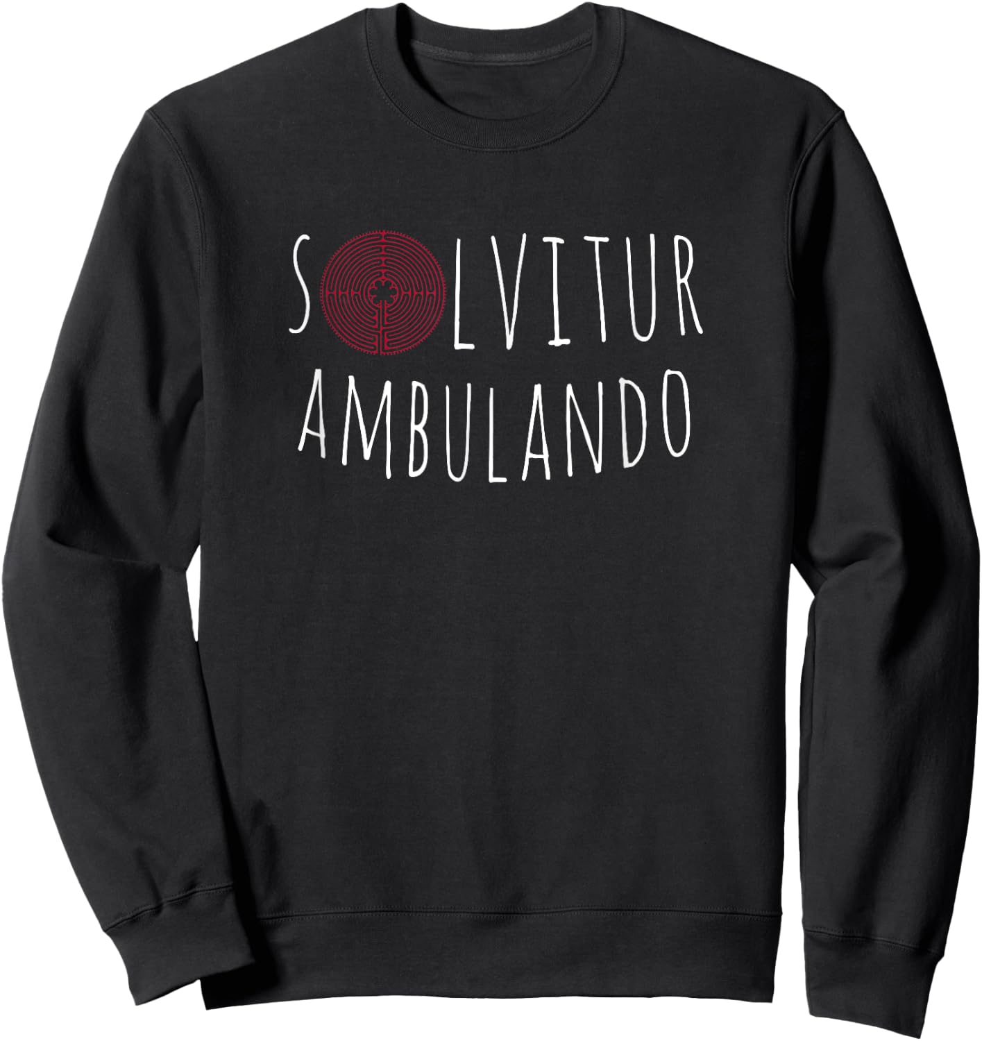 Solvitur Ambulando Labyrinth Walking Sweatshirt - Sweatshirt | Black