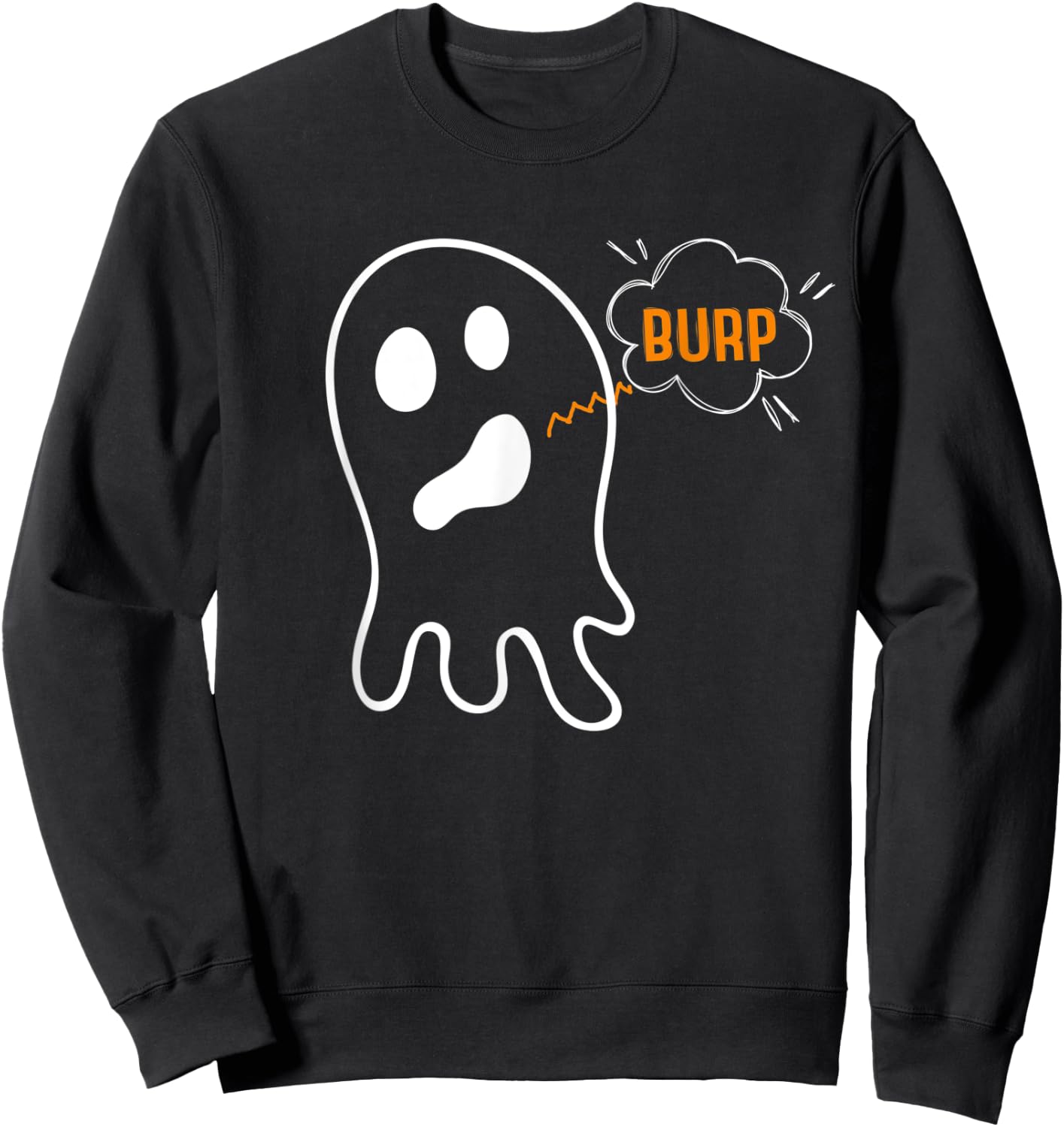Burping Ghost Belch Burp Funny Halloween Sweatshirt - Sweatshirt | Black