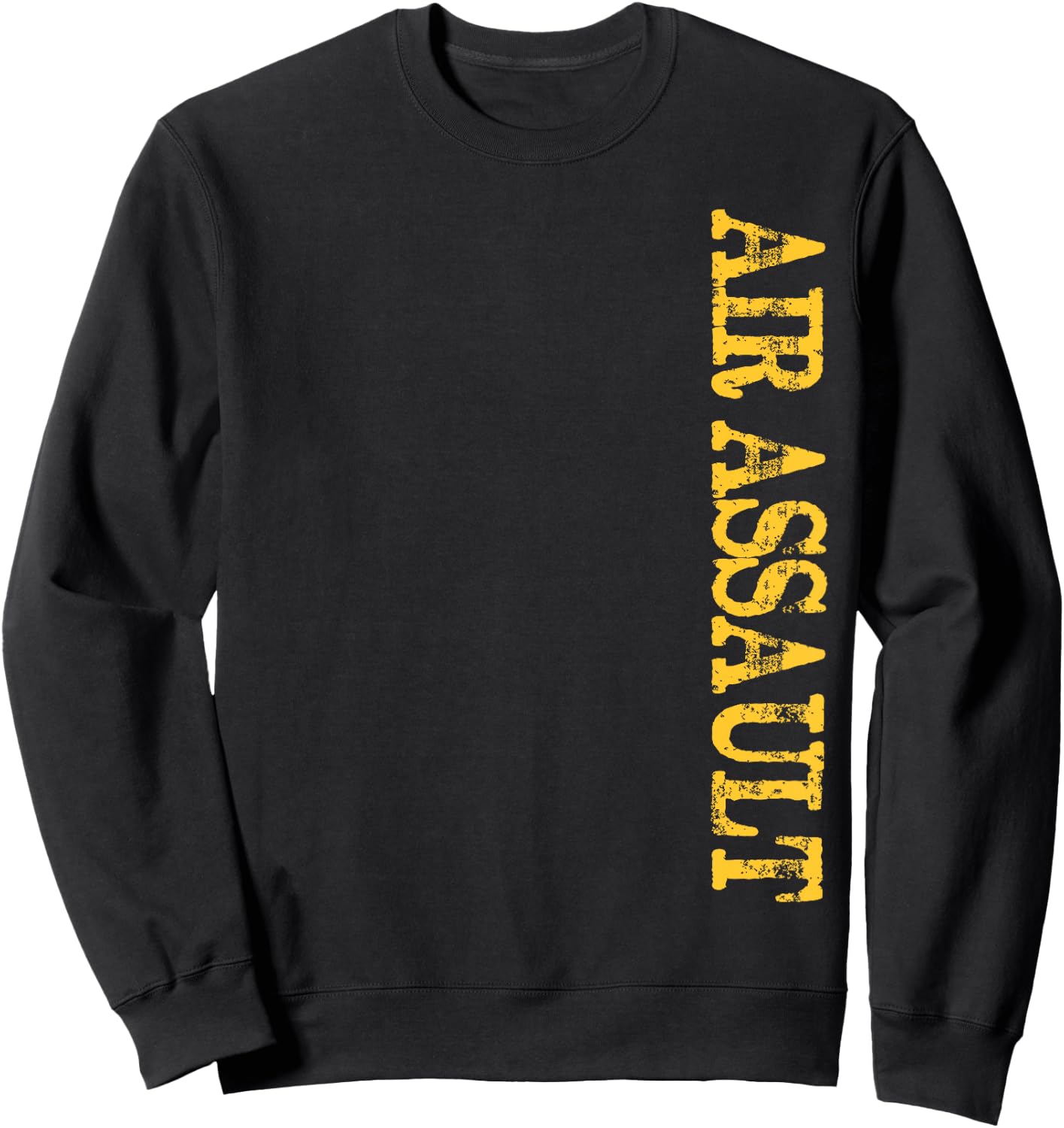 Distressed US Army Air Assault Sweatshirt - Sweatshirt | Black