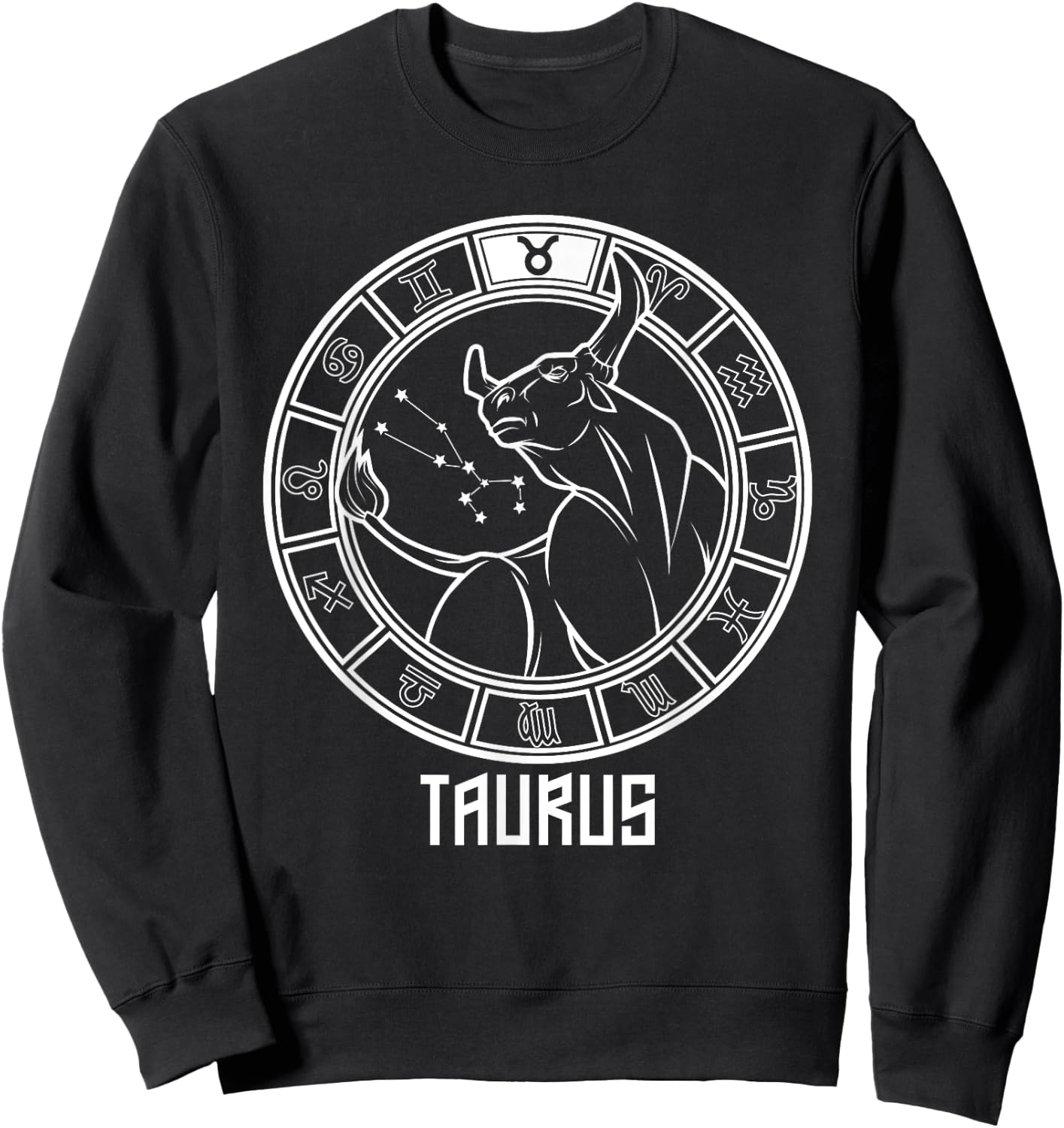 Taurus Zodiac Sign Horoscope Astrology April & May Birthday Sweatshirt - Sweatshirt | Black