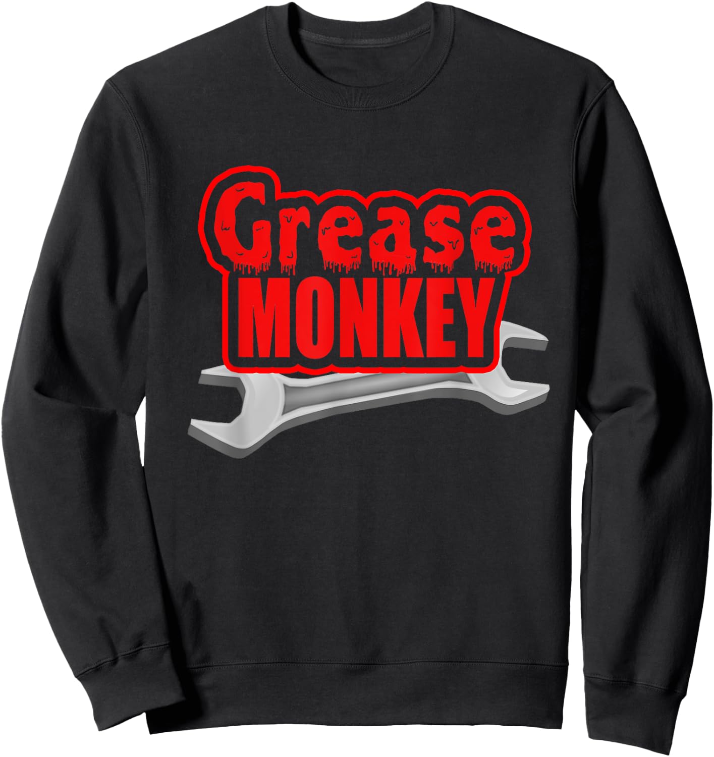 Grease Monkey Wrench Auto Mechanics T Shirt Sweatshirt - Sweatshirt | Black