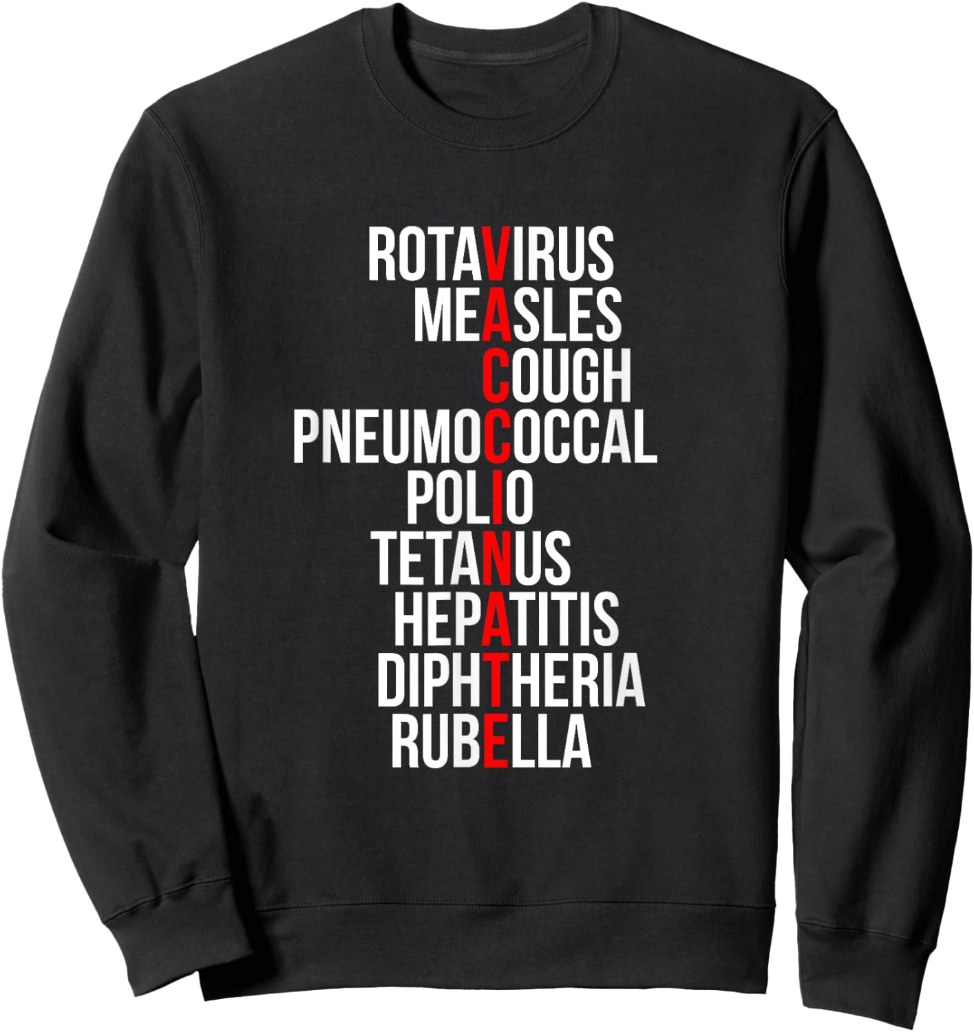 Pro Vaccines Preventable Diseases Immunization Awareness Sweatshirt - Sweatshirt | Black