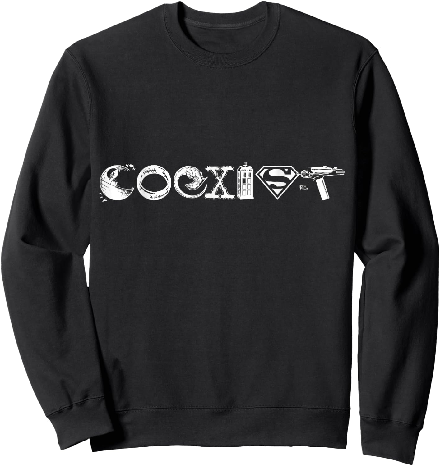 Captain RibMan : Nerd / Geek COEXIST Sweatshirt - Sweatshirt | Black
