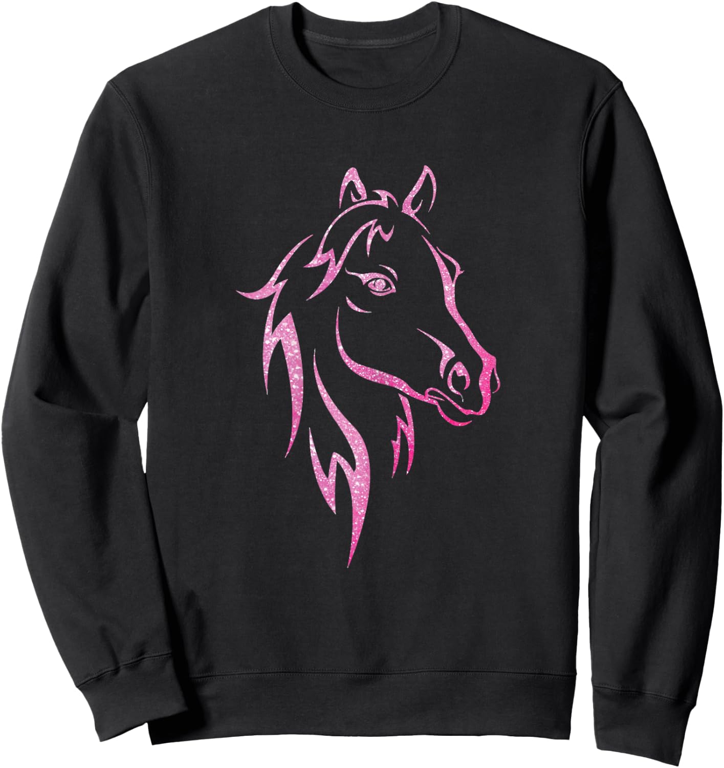 Sparkle Horse Shirt for Kids | Girls Funny Sweatshirt - Sweatshirt | Black