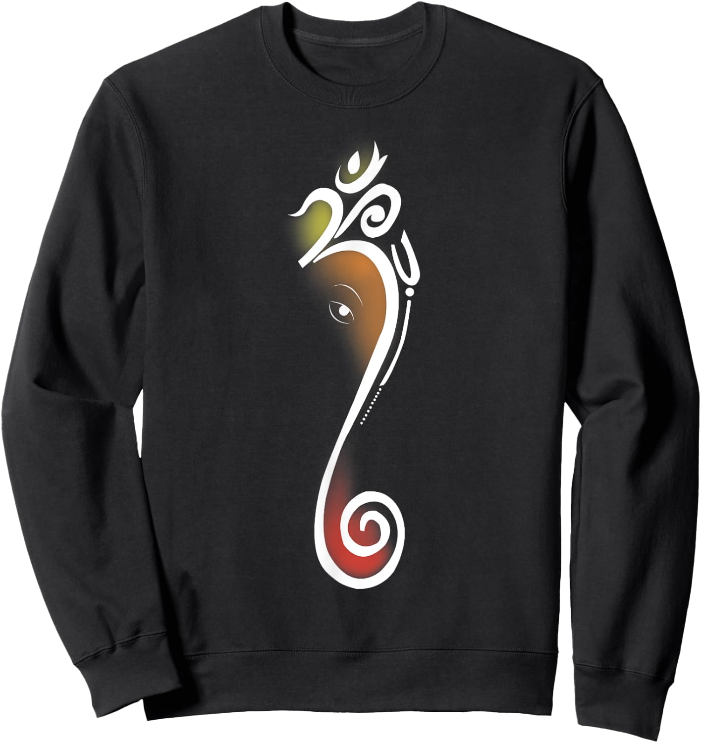 Artistic Om Lord Ganesha . Sweatshirt - Sweatshirt | Black