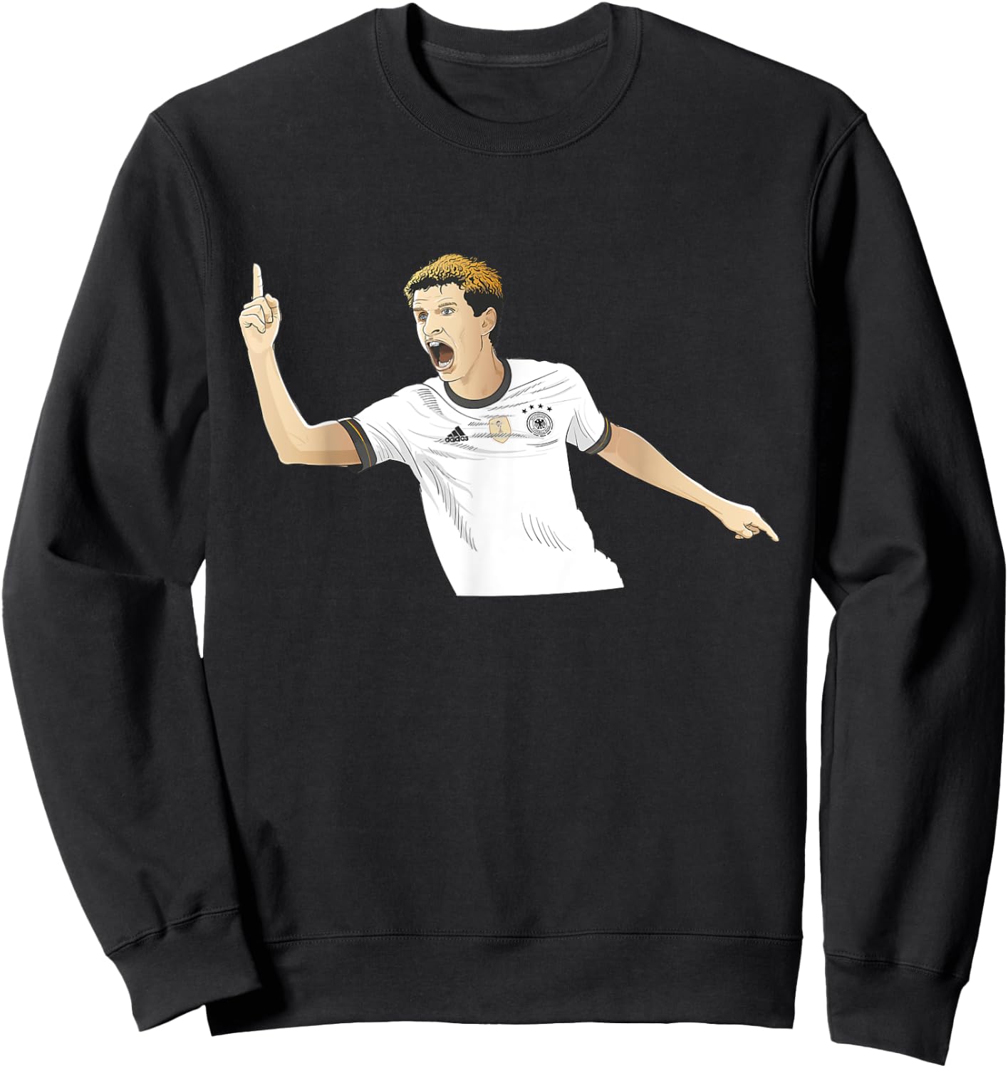 Germany foot jersey shirt 2018 Mueller soccer men women Sweatshirt - Sweatshirt | Black