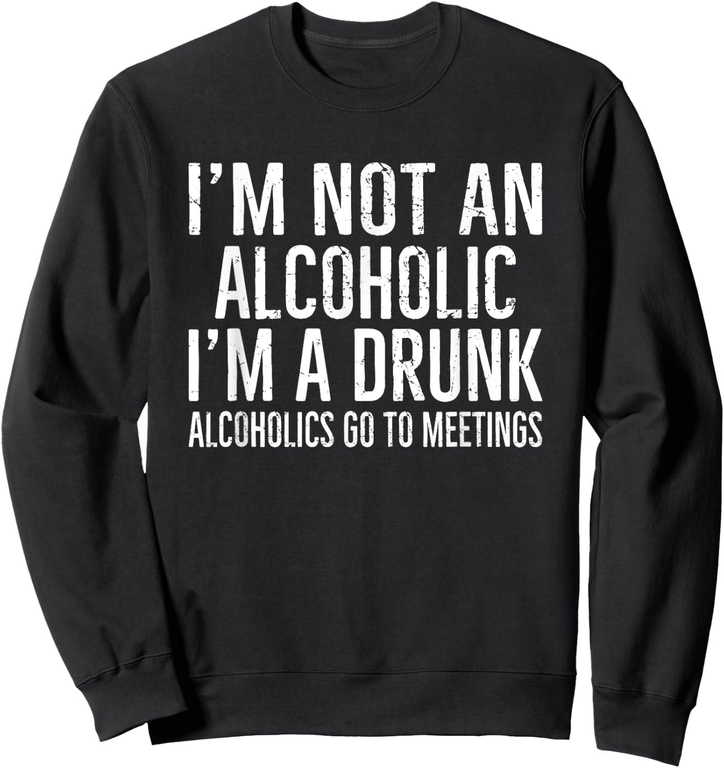 Ich bin kein Alkoholiker, ich bin ein Drunkener Sweatshirt - Sweatshirt | Black