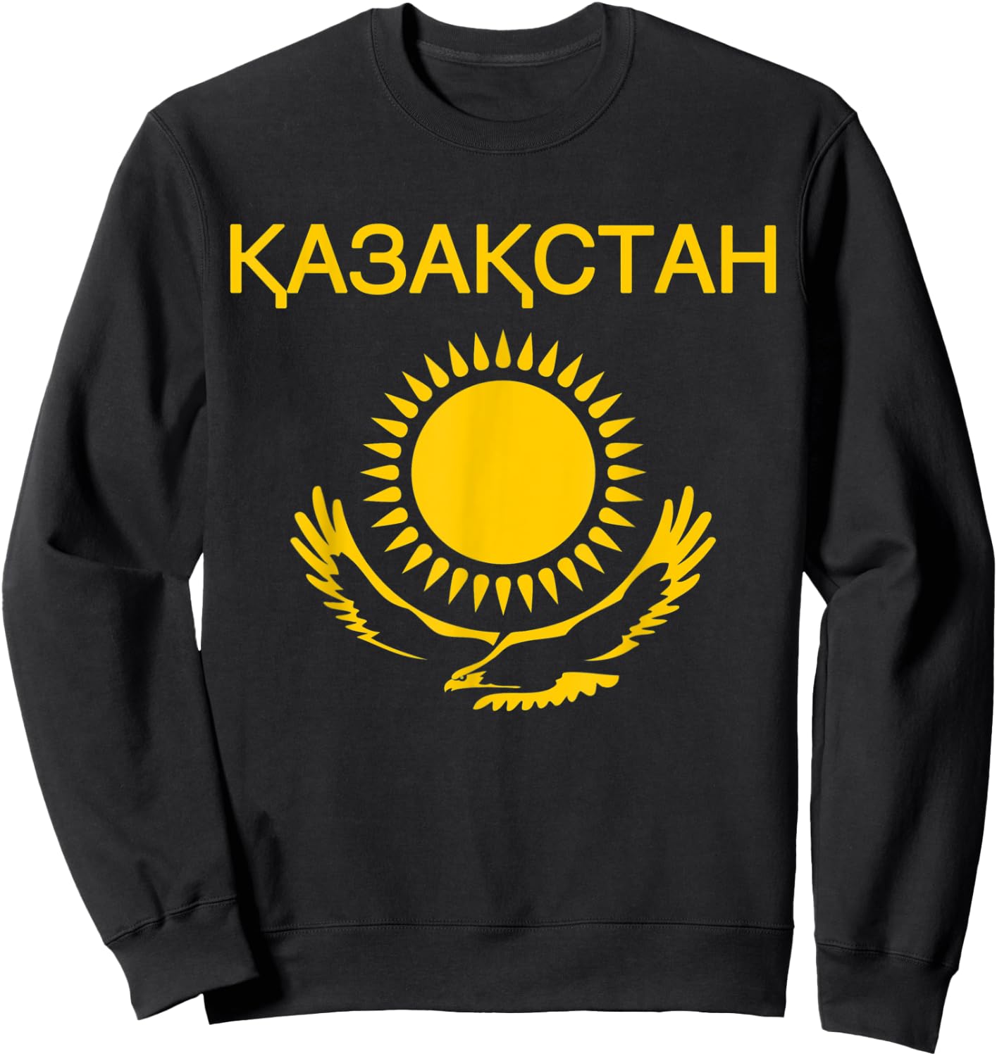 Kazakhstan Flag Shirt Kazakh Eagle Kazakhstani Pride Gift Sweatshirt - Sweatshirt | Black