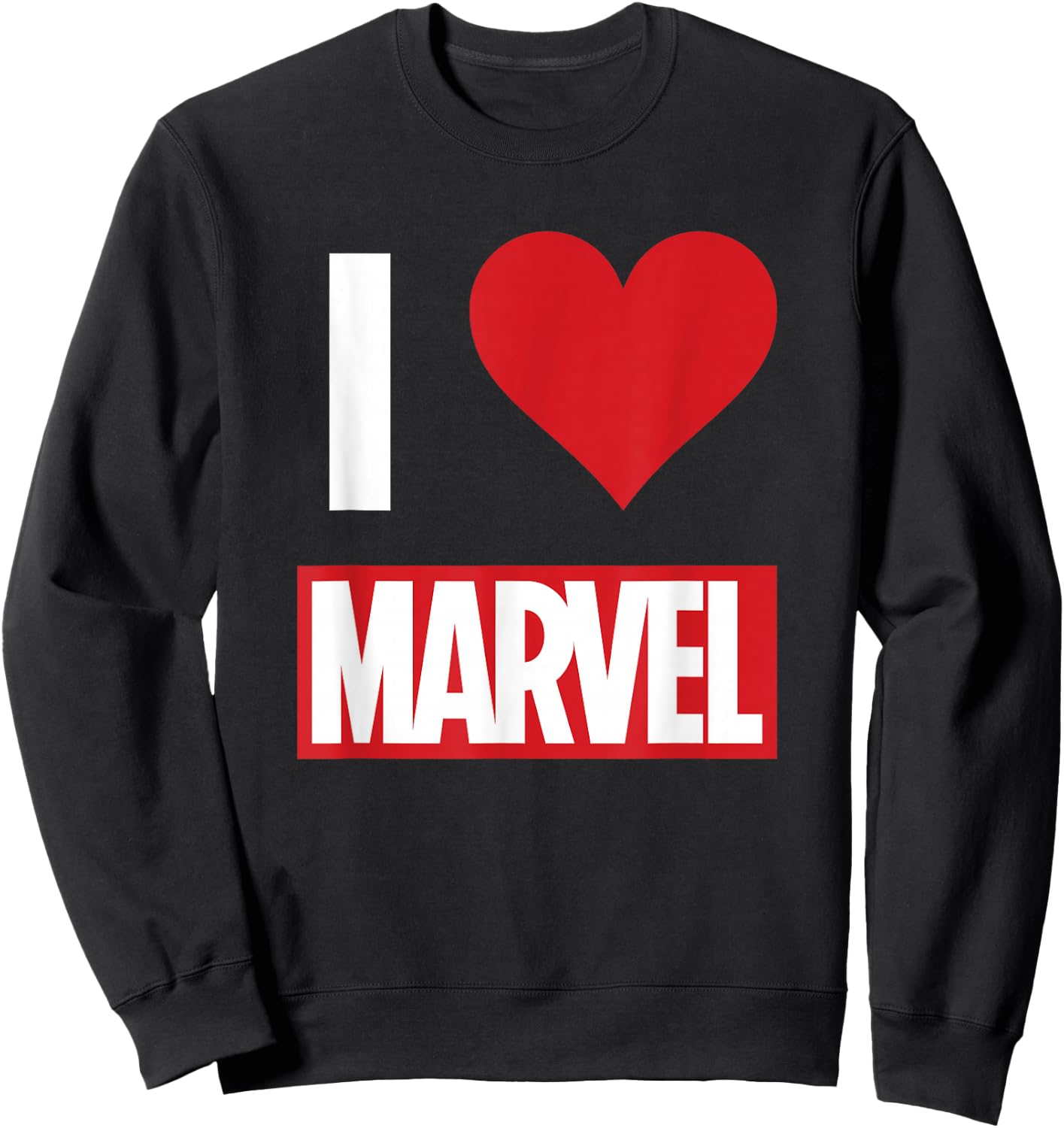 Marvel I HEART MARVEL Ultimate Fan Love Brick Logo Sweatshirt - Sweatshirt | Black