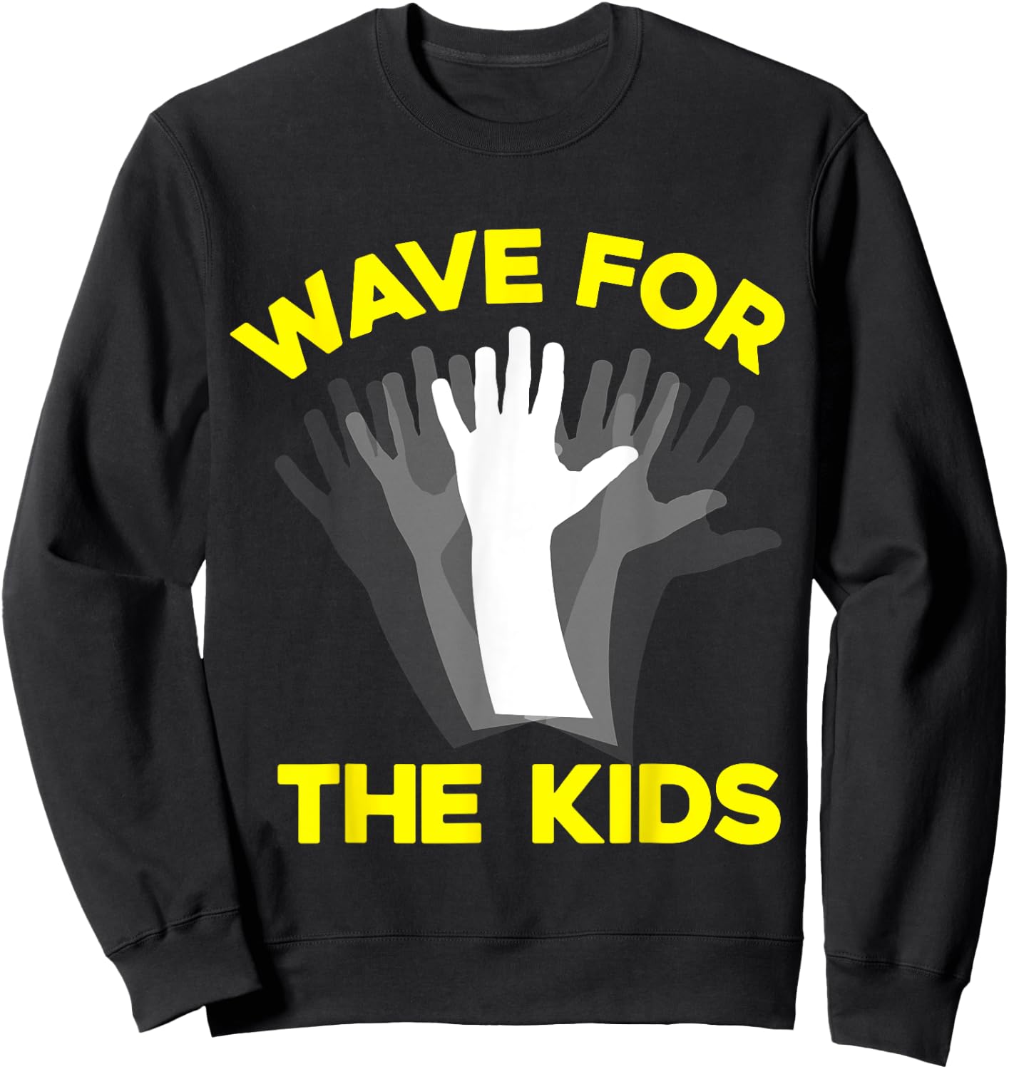 Wave for the Kids (iowa shirt) Sweatshirt - Sweatshirt | Black