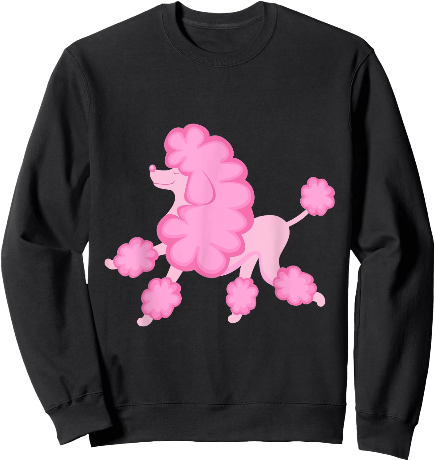 Fancy Pink Poodle Sweatshirt - Sweatshirt | Black