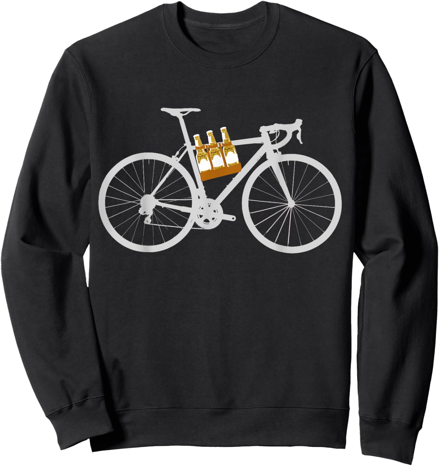 I Love Bikes and Beer Bicycle Cycling Sweatshirt - Sweatshirt | Black
