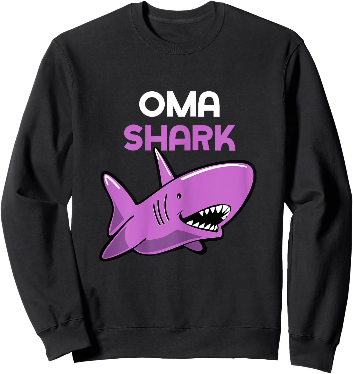 Oma Shark Funny Family Sweatshirt - Sweatshirt | Black